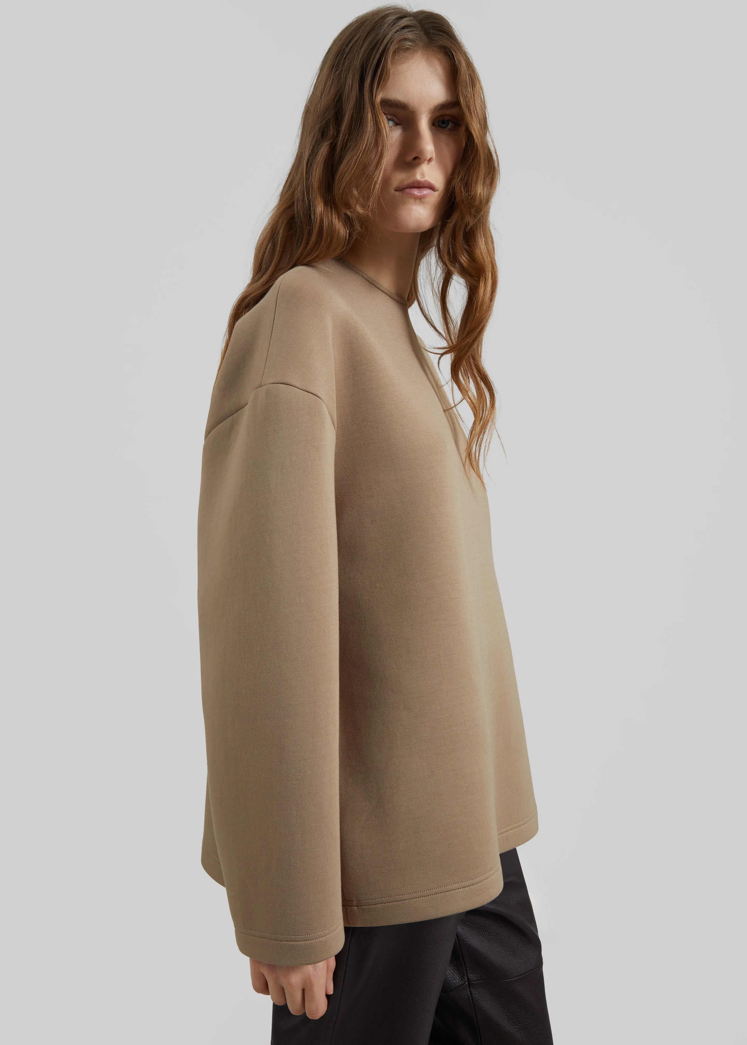 Delancey Long Sleeve Neoprene Top - Camel sold by Frankie Shop product image thumbnail 3