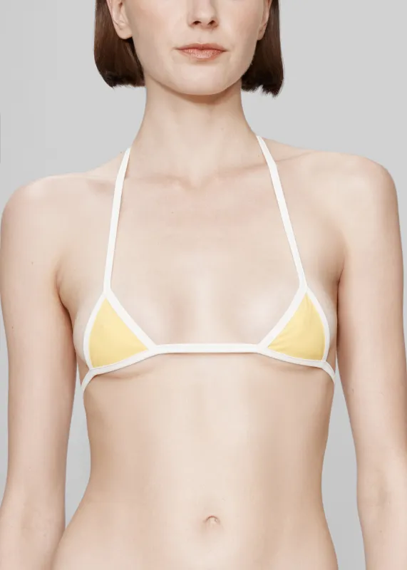 Christopher Esber Lanai Framed Micro Bikini Top - Zest/White sold by Frankie Shop