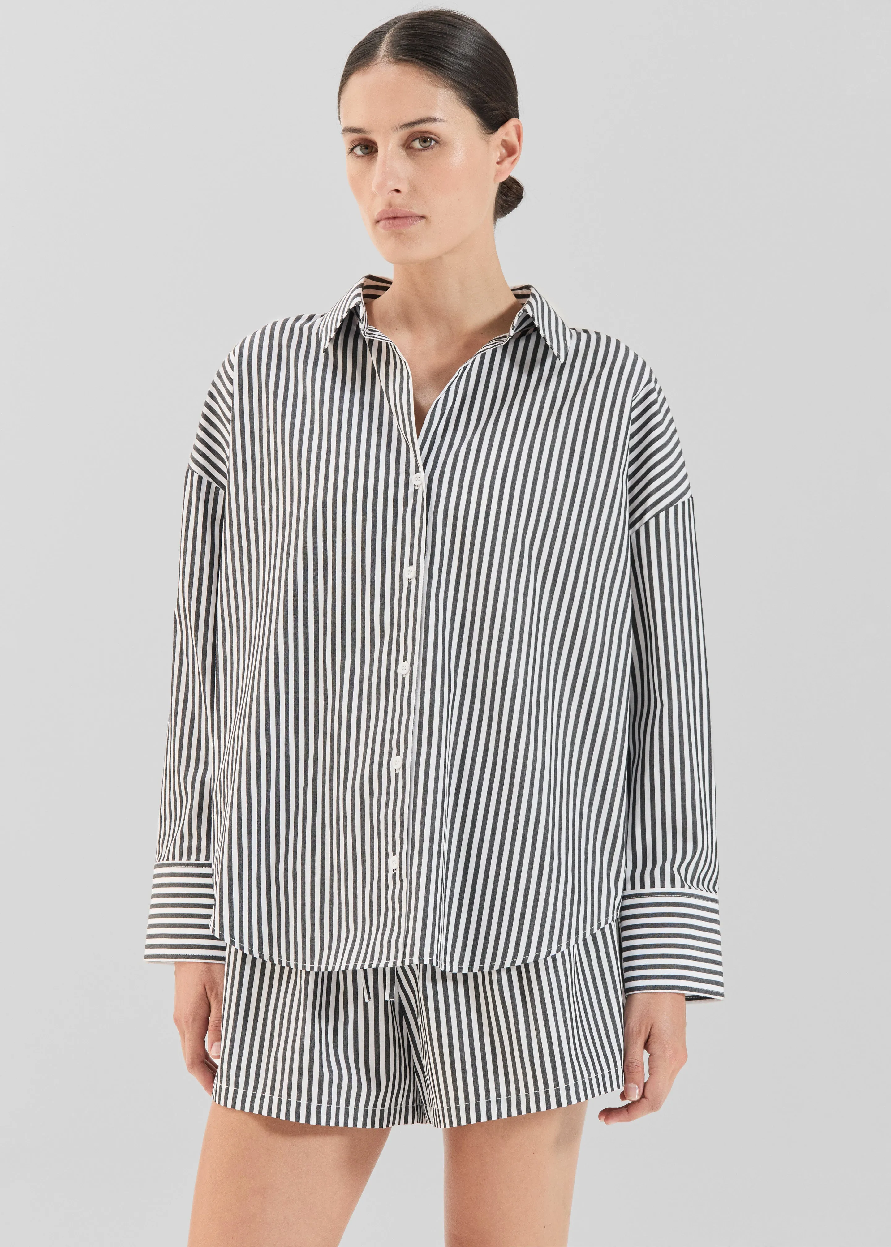 Solaqua Franca Shirt - Noir Stripe sold by Frankie Shop product image thumbnail 3