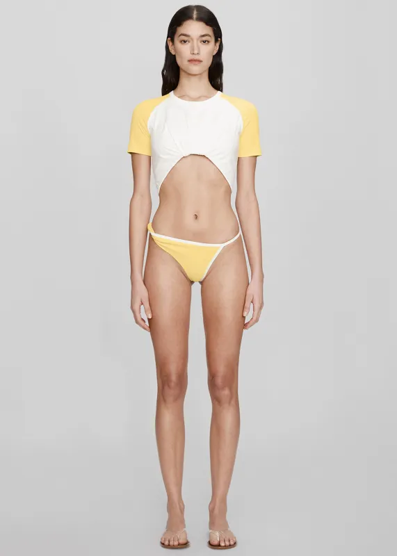 Christopher Esber Tucked Ringer Jersey Tee - Zest/White sold by Frankie Shop