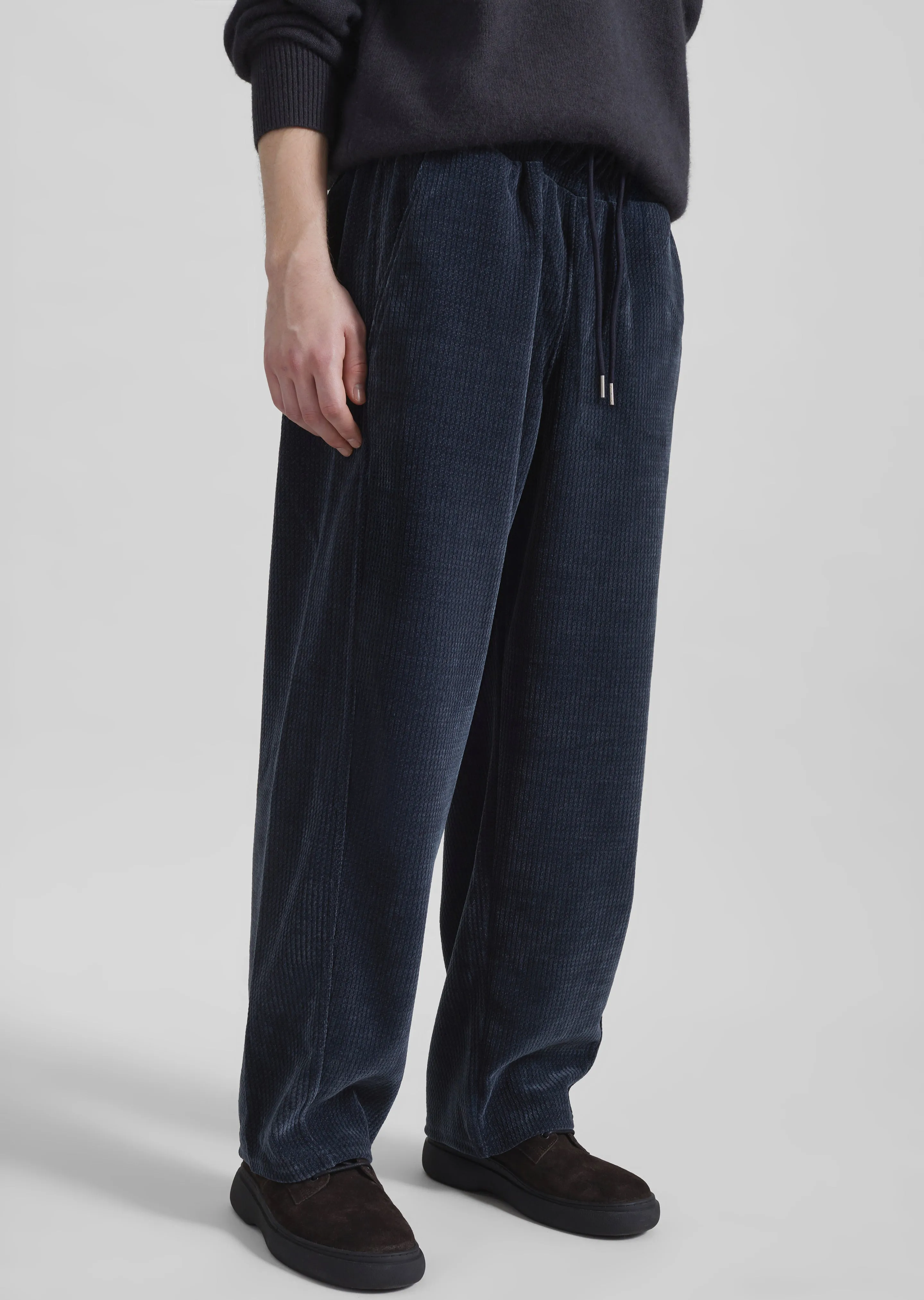Renzo Velvet Pants - Navy sold by Frankie Shop product image thumbnail 5