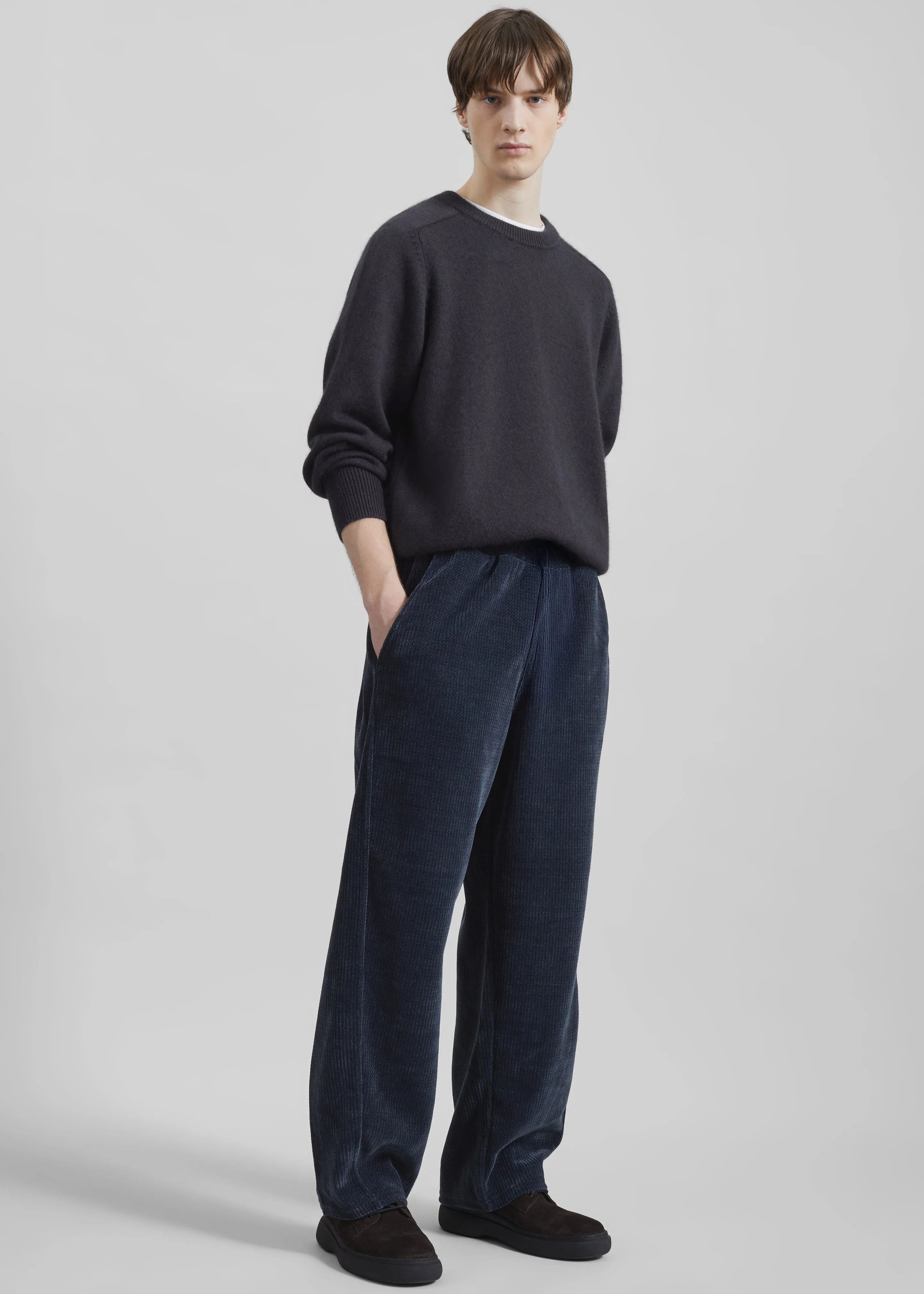 Renzo Velvet Pants - Navy sold by Frankie Shop product image thumbnail 4