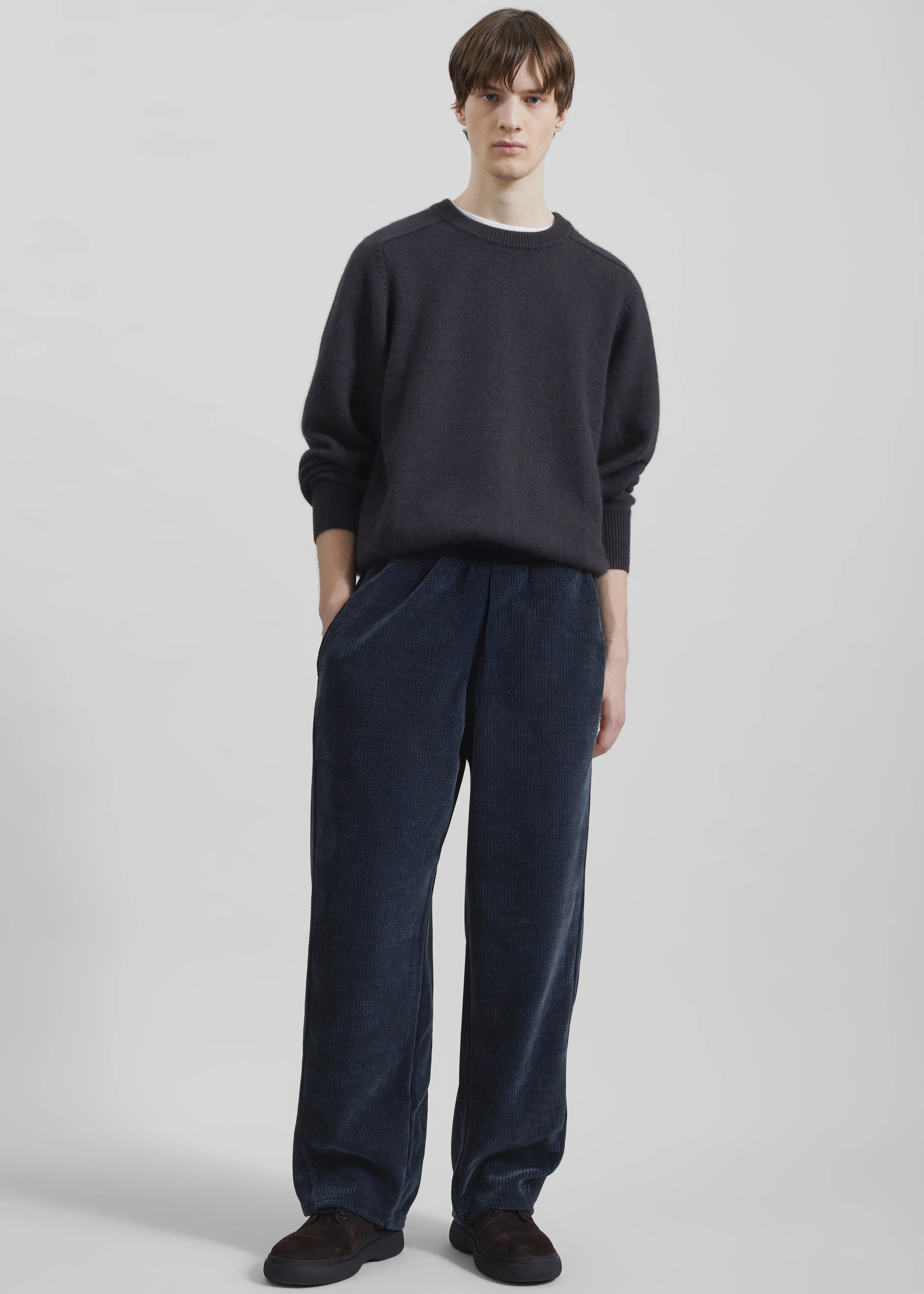 Renzo Velvet Pants - Navy sold by Frankie Shop product image thumbnail 3