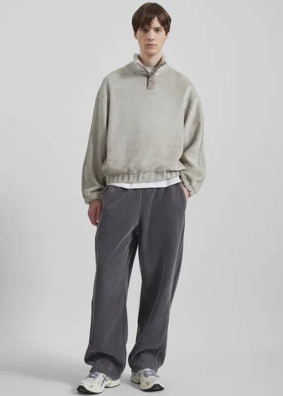 Renzo Velvet Pants - Grey made by Frankie Shop