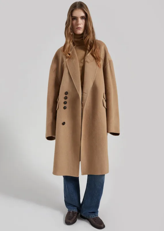 Lohit Wool Coat - Camel sold by Frankie Shop