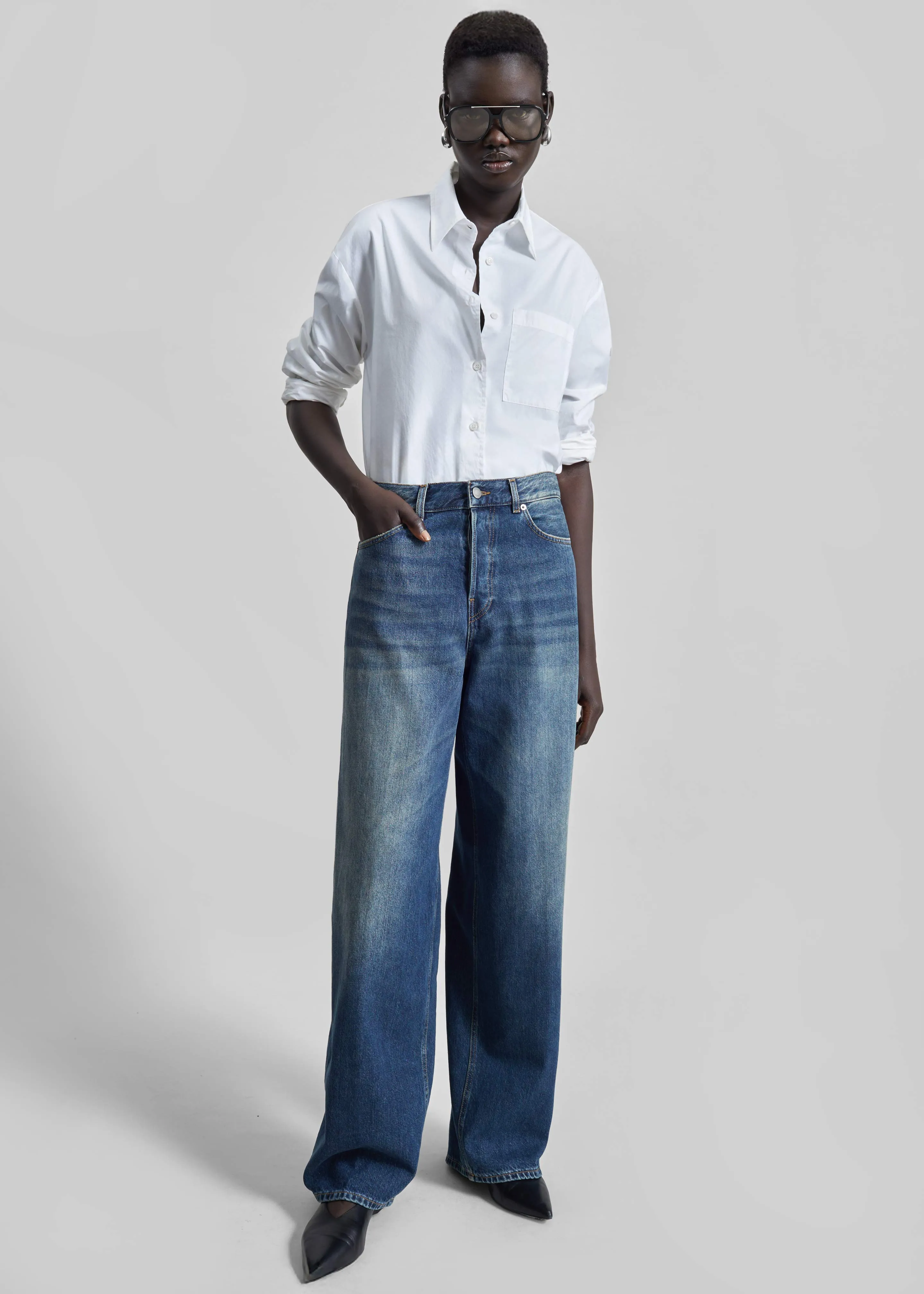 Haikure Bethany Pants - Intense Blue sold by Frankie Shop