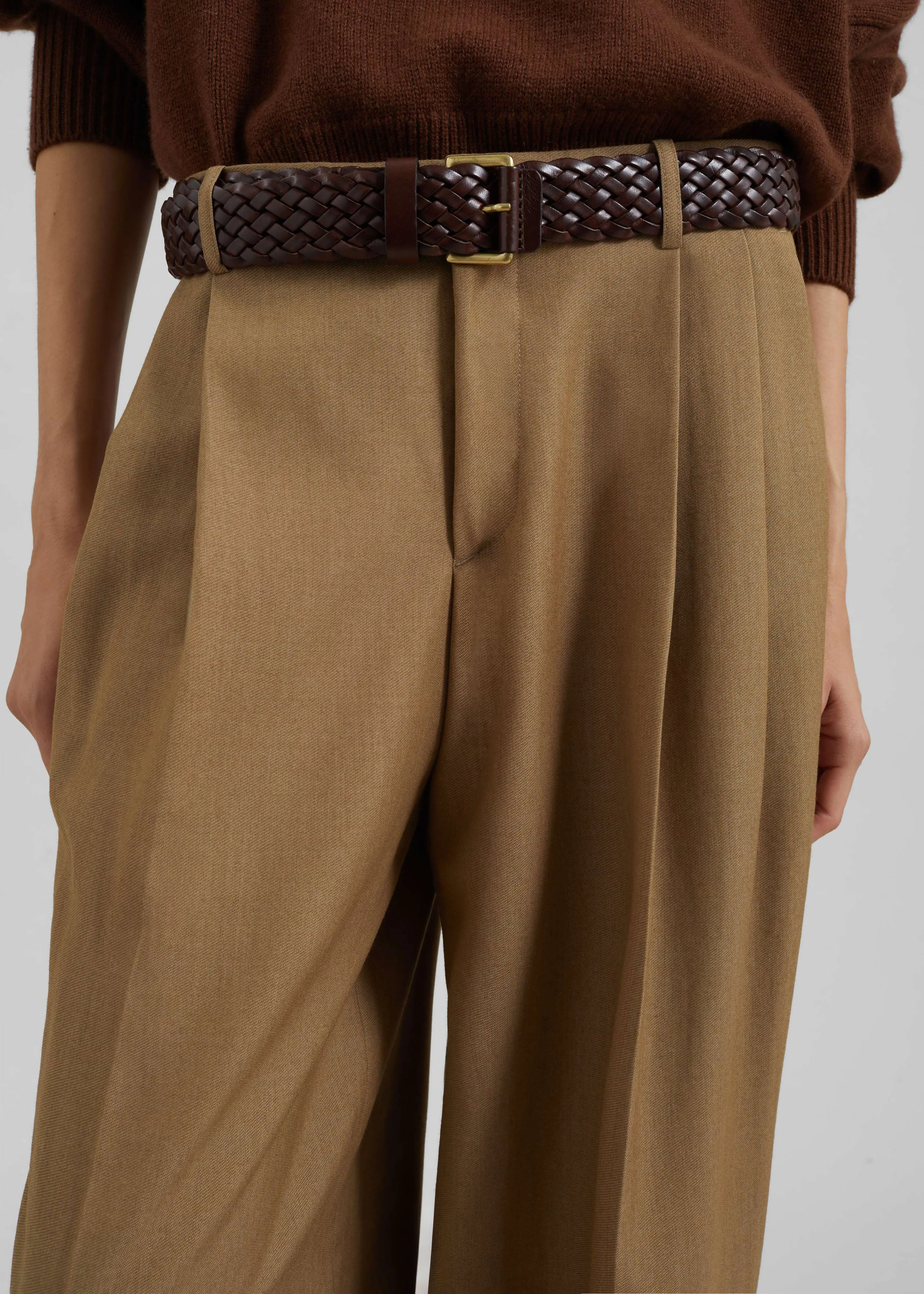 Canberra Pleated Trousers - Camel sold by Frankie Shop product image thumbnail 4