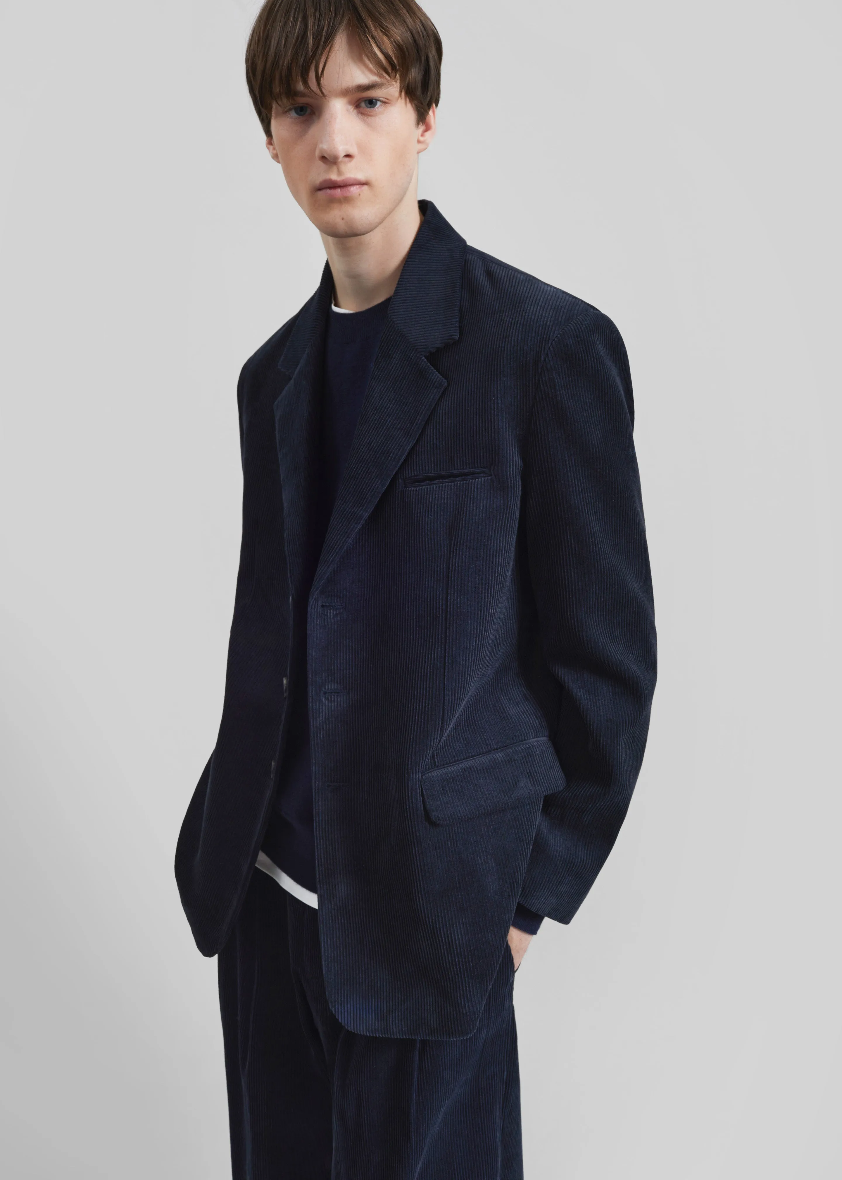 Bryant Corduroy Blazer - Dark Navy sold by Frankie Shop