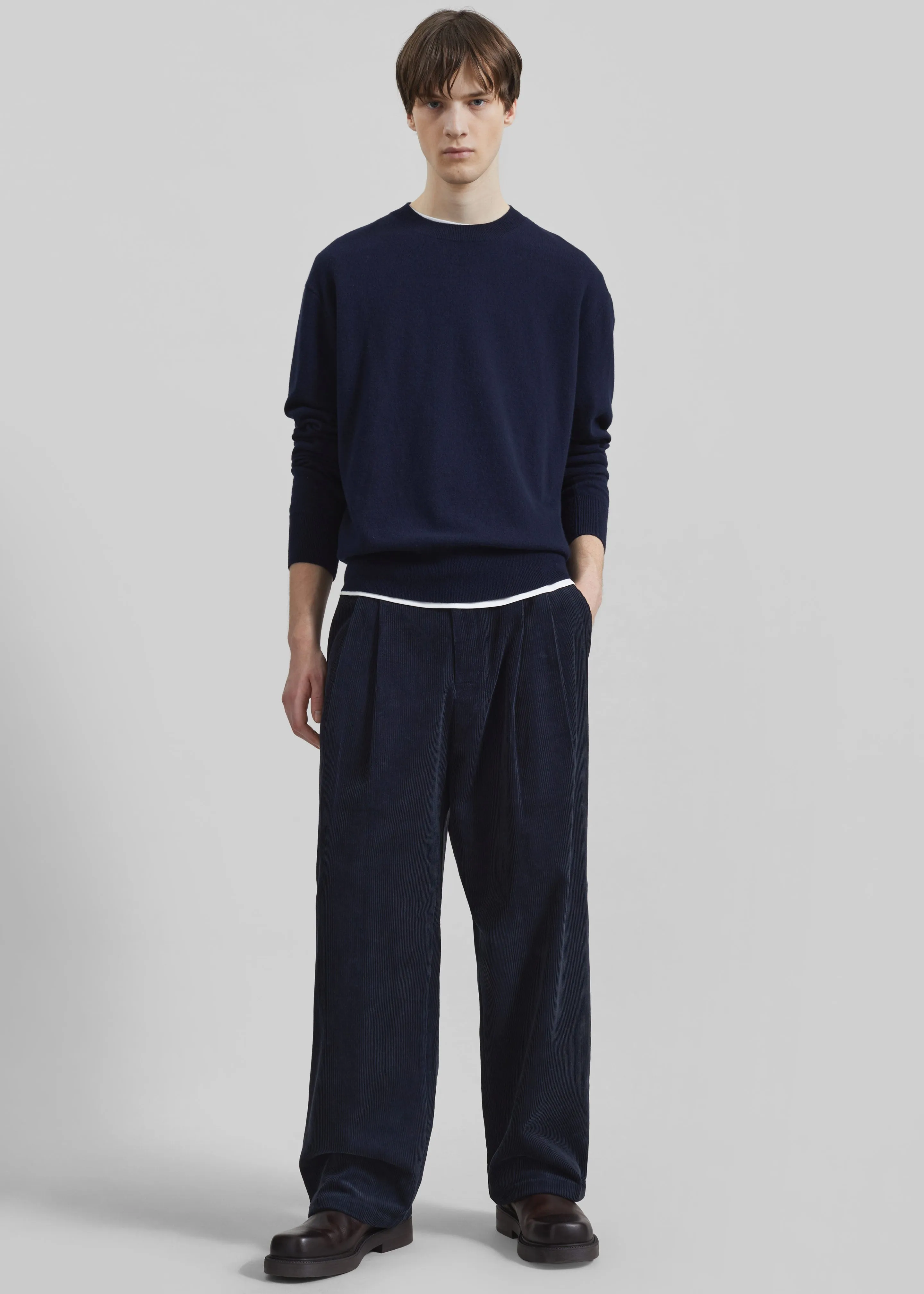Bryant Corduroy Pants - Dark Navy sold by Frankie Shop