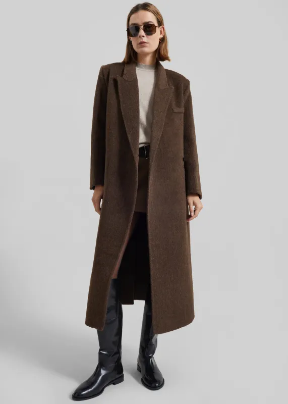 Arlene Wool Belted Coat - Brown sold by Frankie Shop