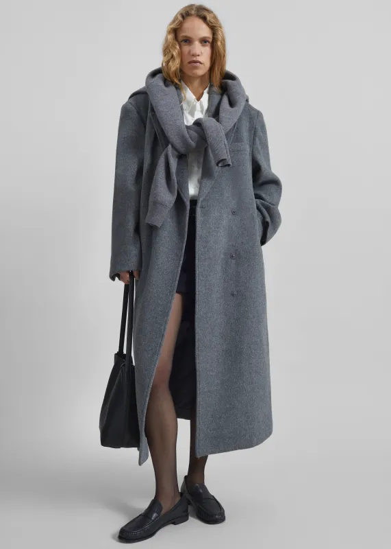 Ticino Wool Coat - Grey sold by Frankie Shop