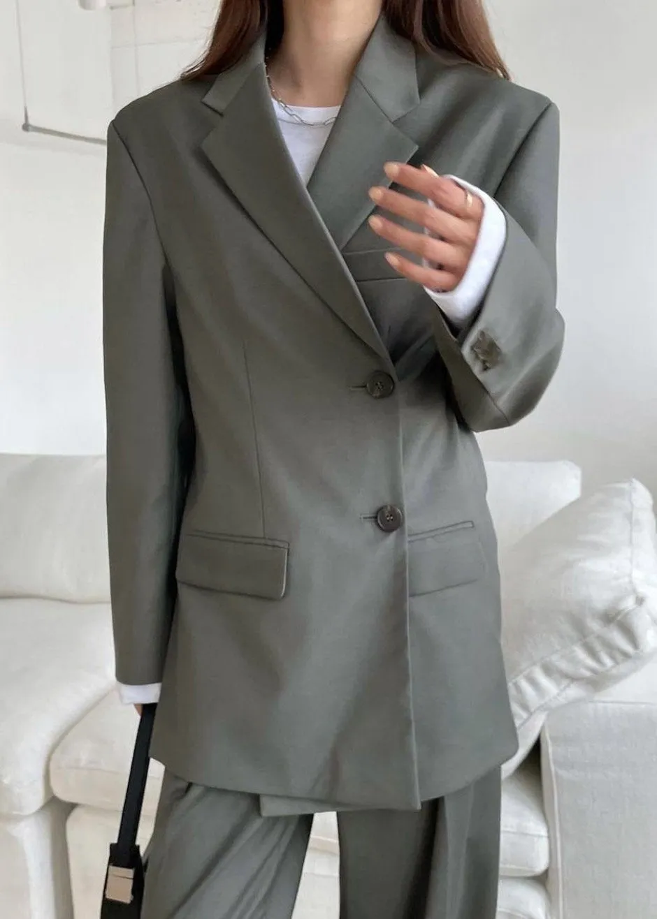 Zeyna Cross Blazer - Dark Olive sold by Frankie Shop product image thumbnail 4