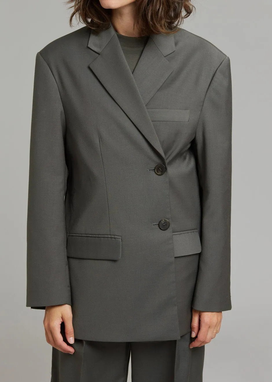 Zeyna Cross Blazer - Dark Olive sold by Frankie Shop product image thumbnail 3