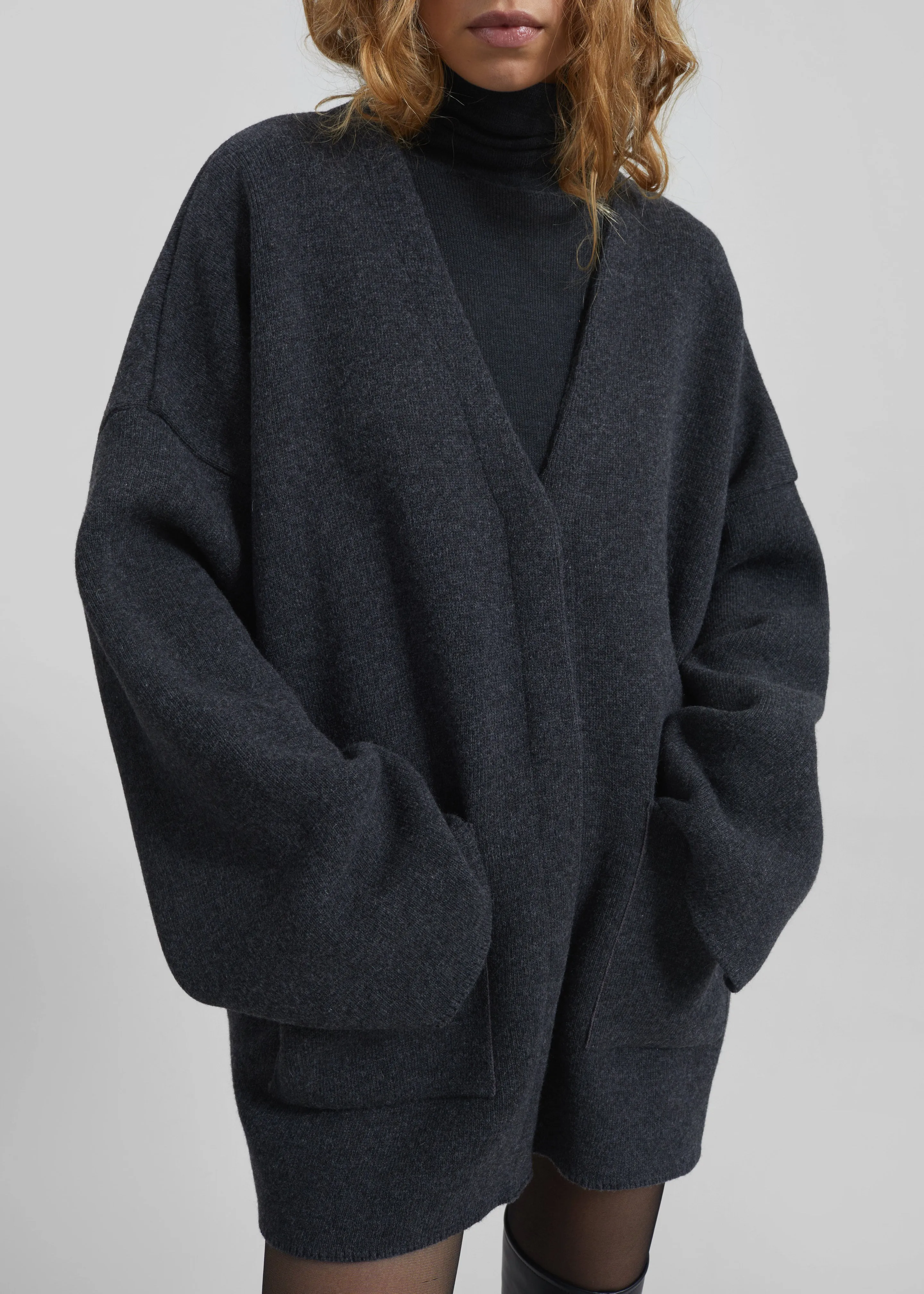 Tynset Oversized Cardigan - Charcoal sold by Frankie Shop product image thumbnail 5
