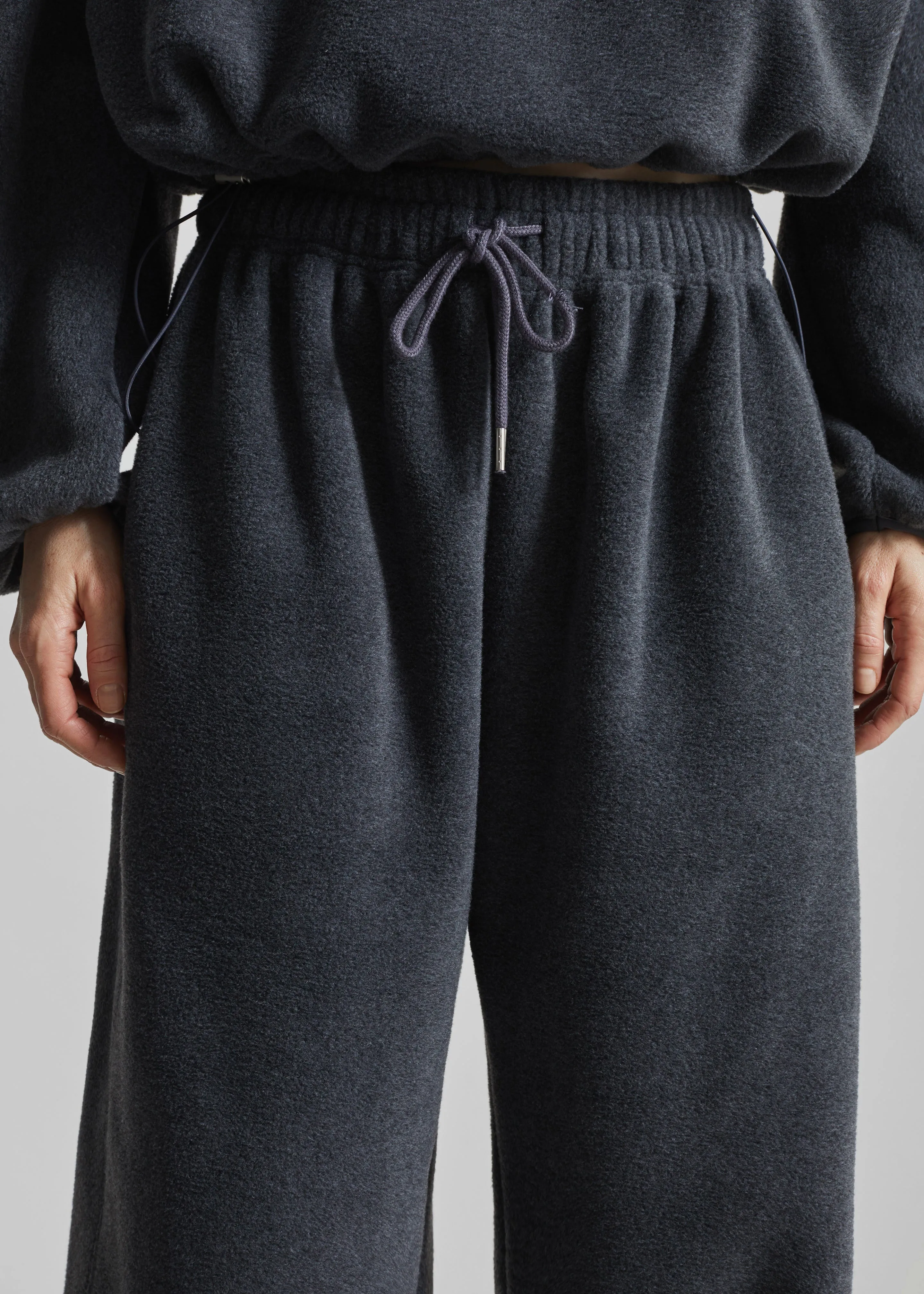 Treveray Fleece Sweatpants - Dark Grey sold by Frankie Shop product image thumbnail 4