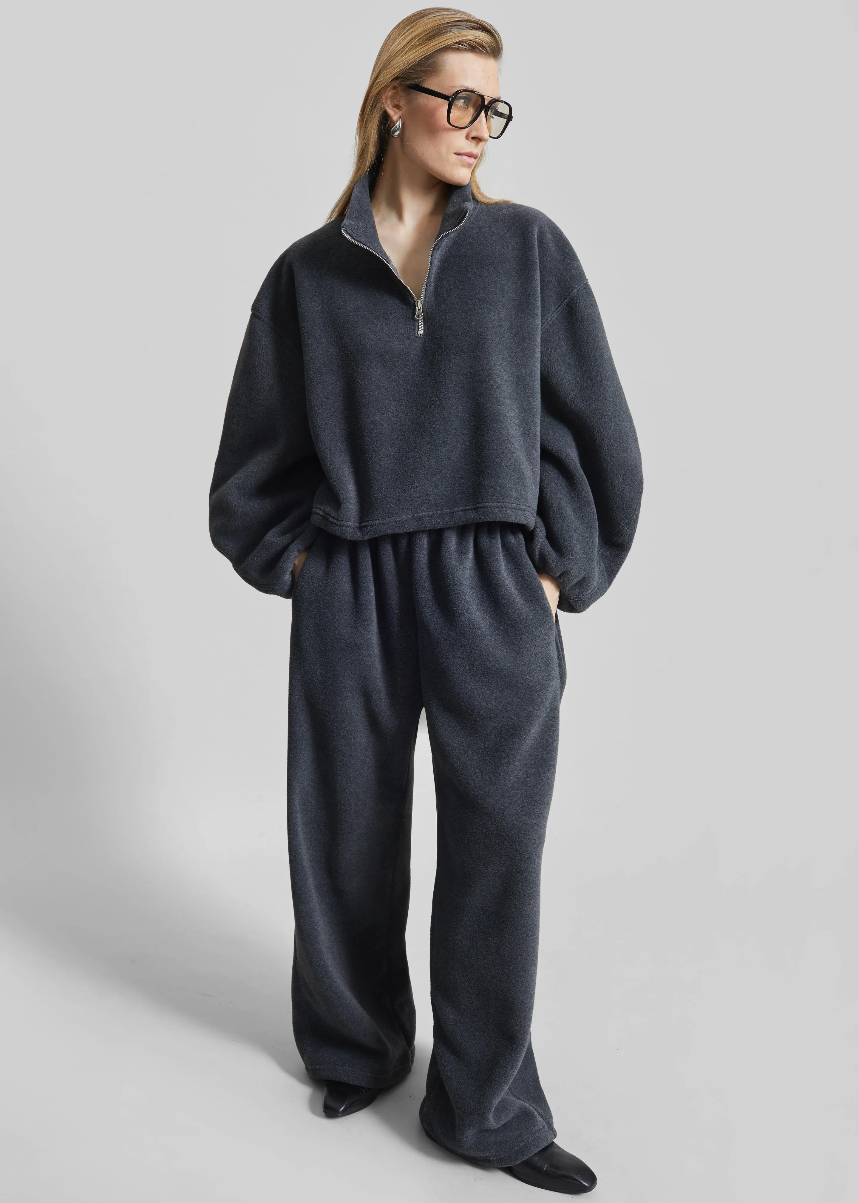 Treveray Fleece Sweatpants - Dark Grey sold by Frankie Shop