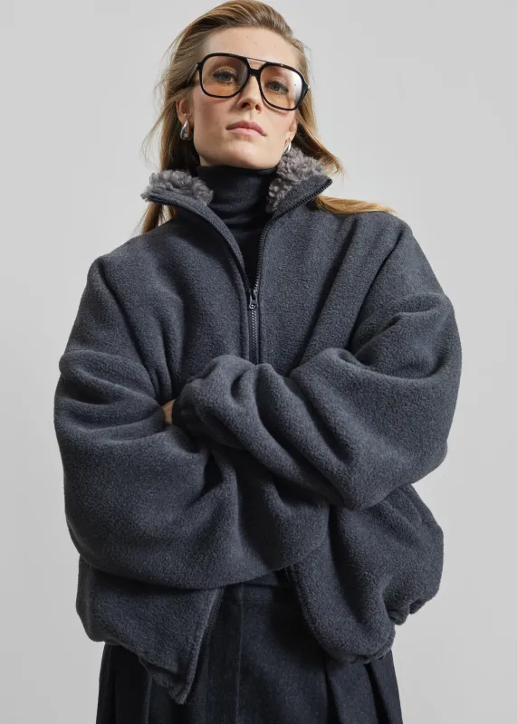 Edane Fleece Jacket - Dark Grey sold by Frankie Shop