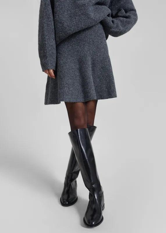Dienne Knit Mini Skirt - Grey sold by Frankie Shop