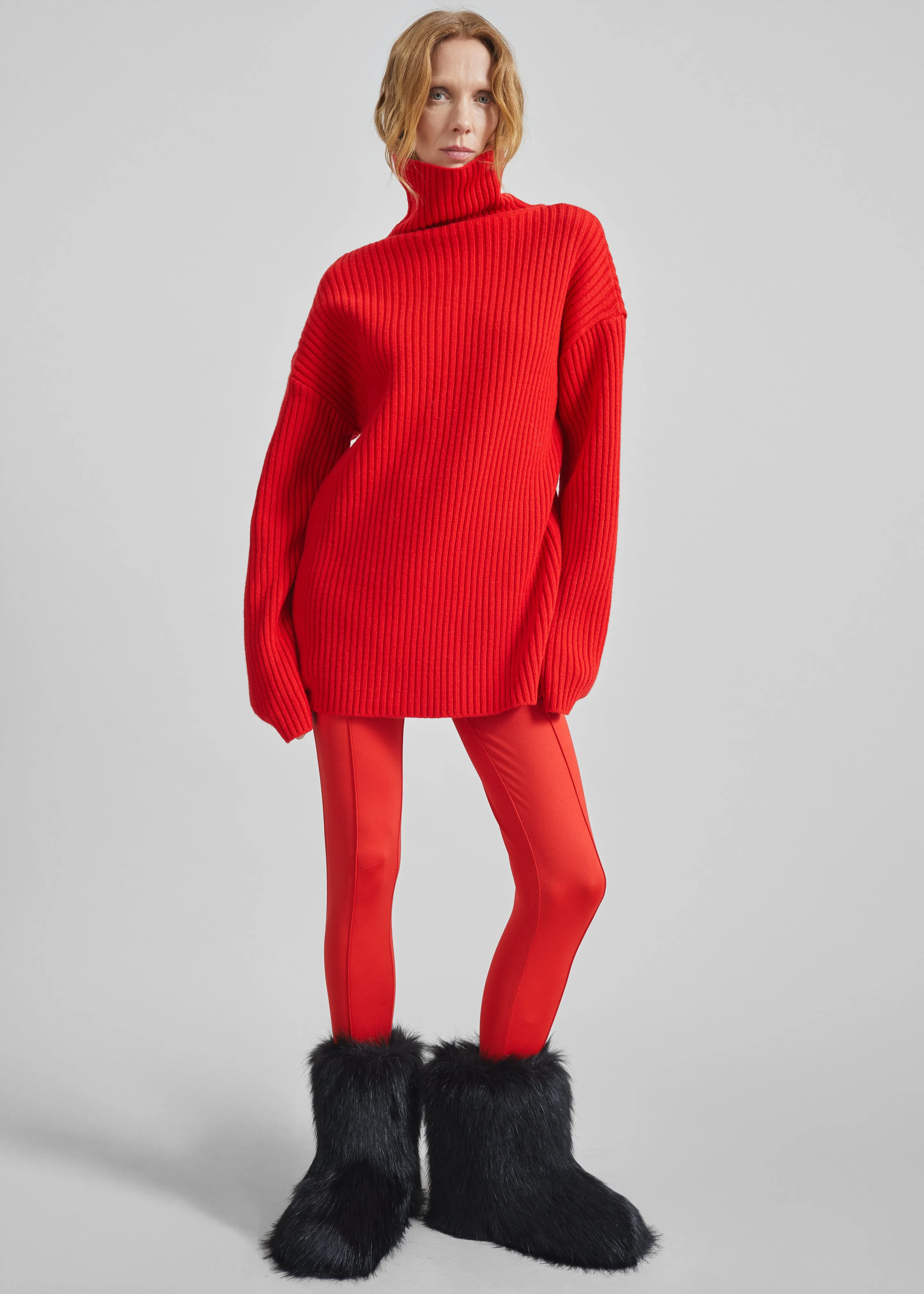 Thelma Ribbed Sweater Dress - Red sold by Frankie Shop product image thumbnail 5