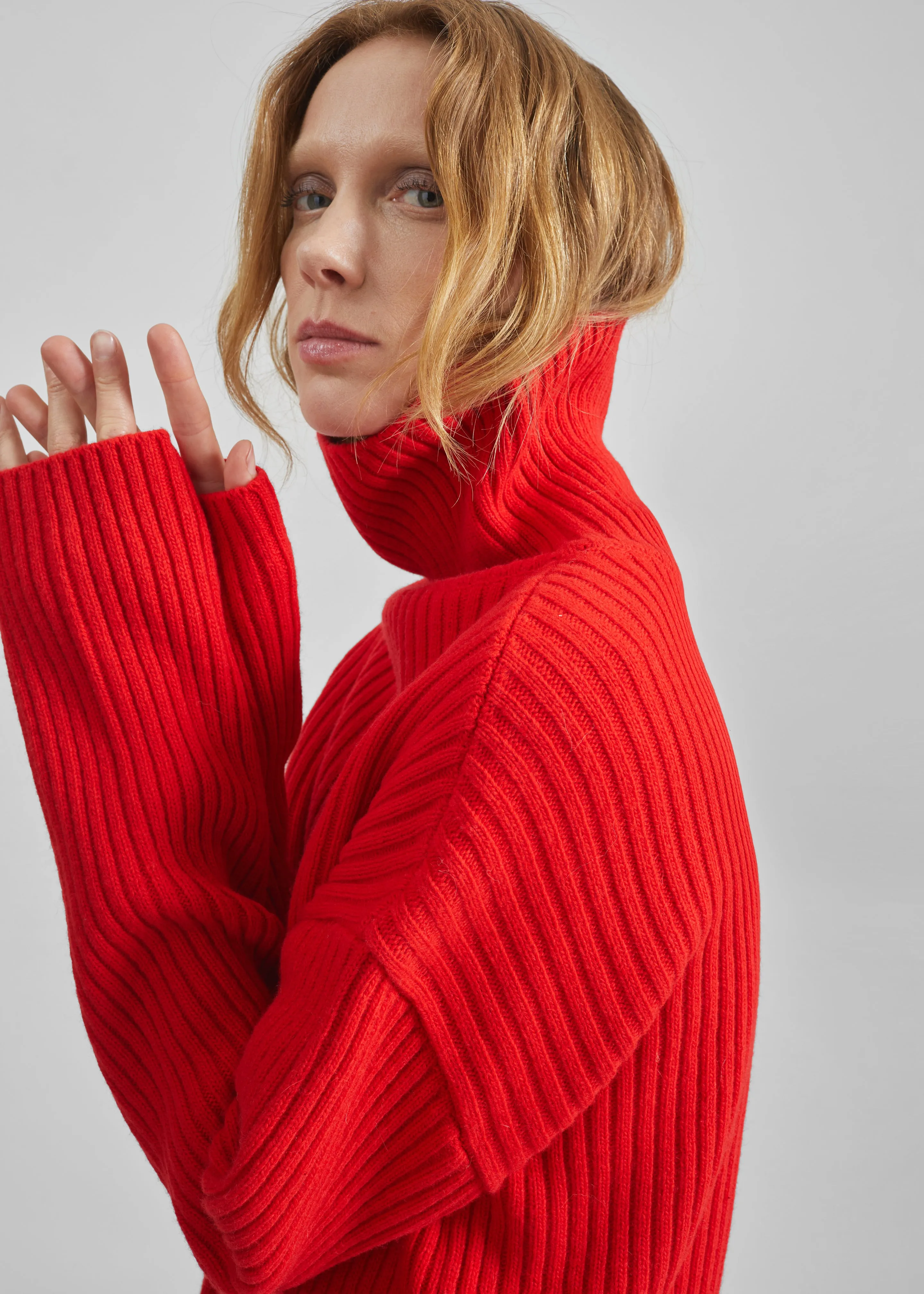 Thelma Ribbed Sweater Dress - Red sold by Frankie Shop product image thumbnail 4