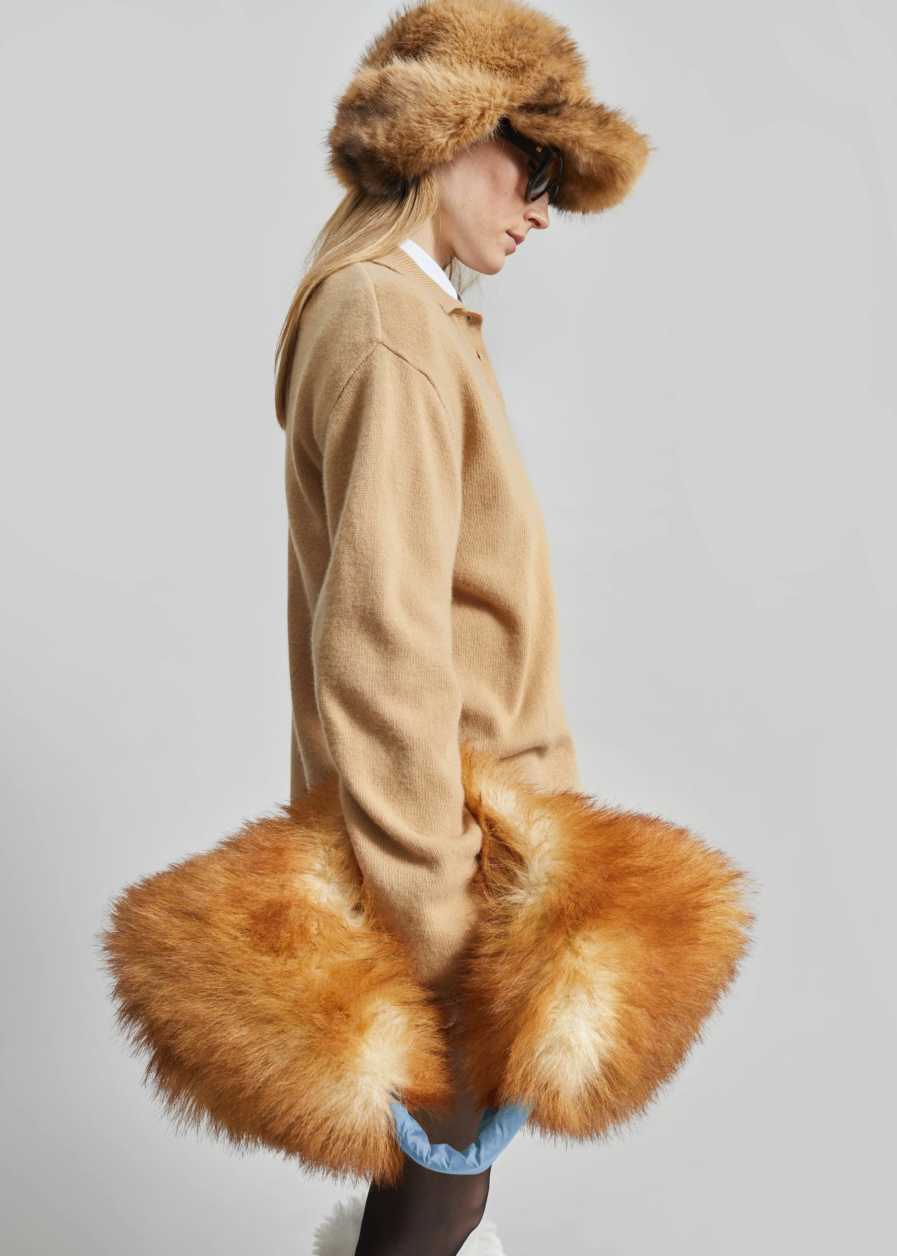 Sella Faux Fur Bag - Camel sold by Frankie Shop product image thumbnail 3