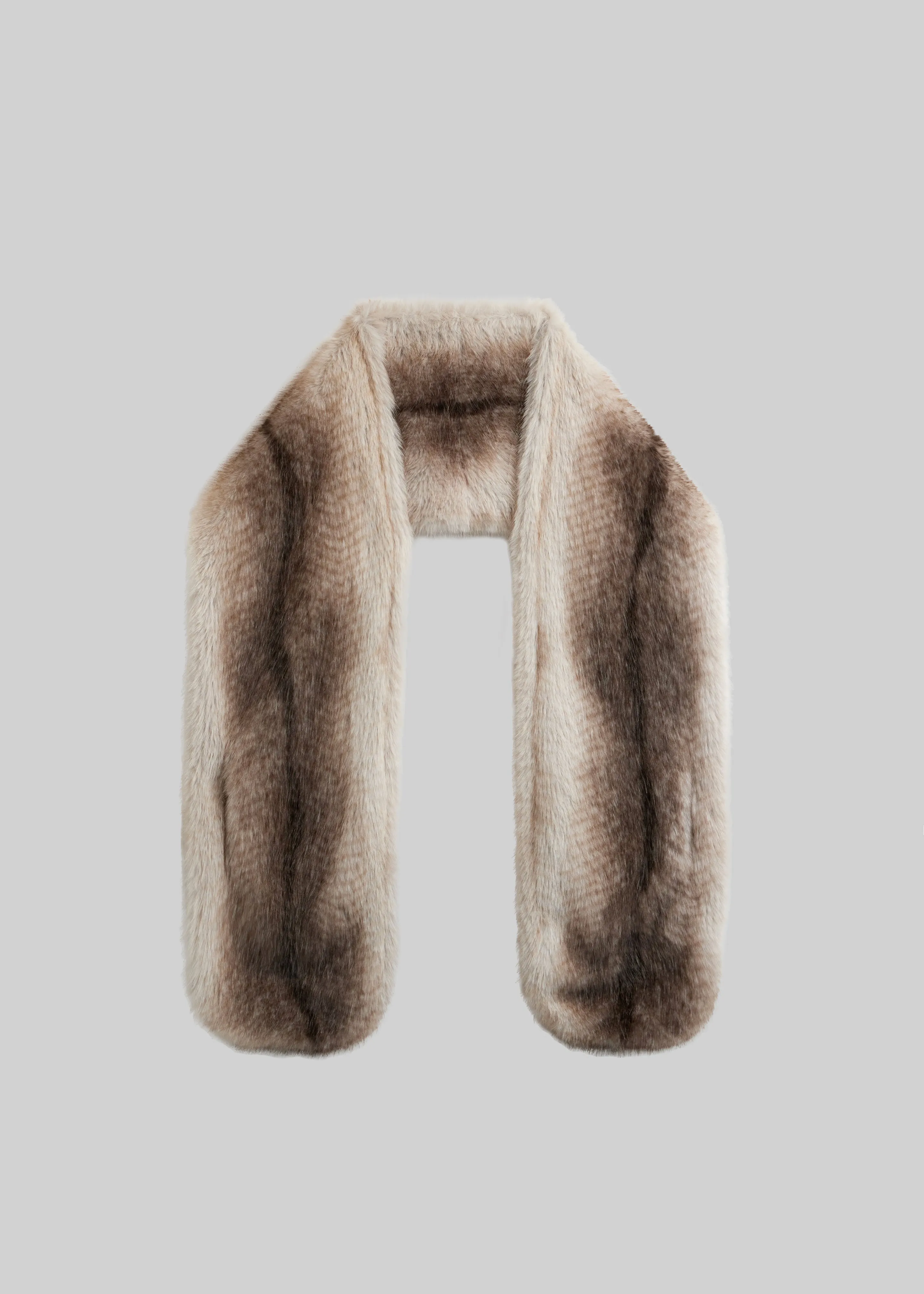 Ciasa Faux Fur Scarf - Grey sold by Frankie Shop product image thumbnail 2