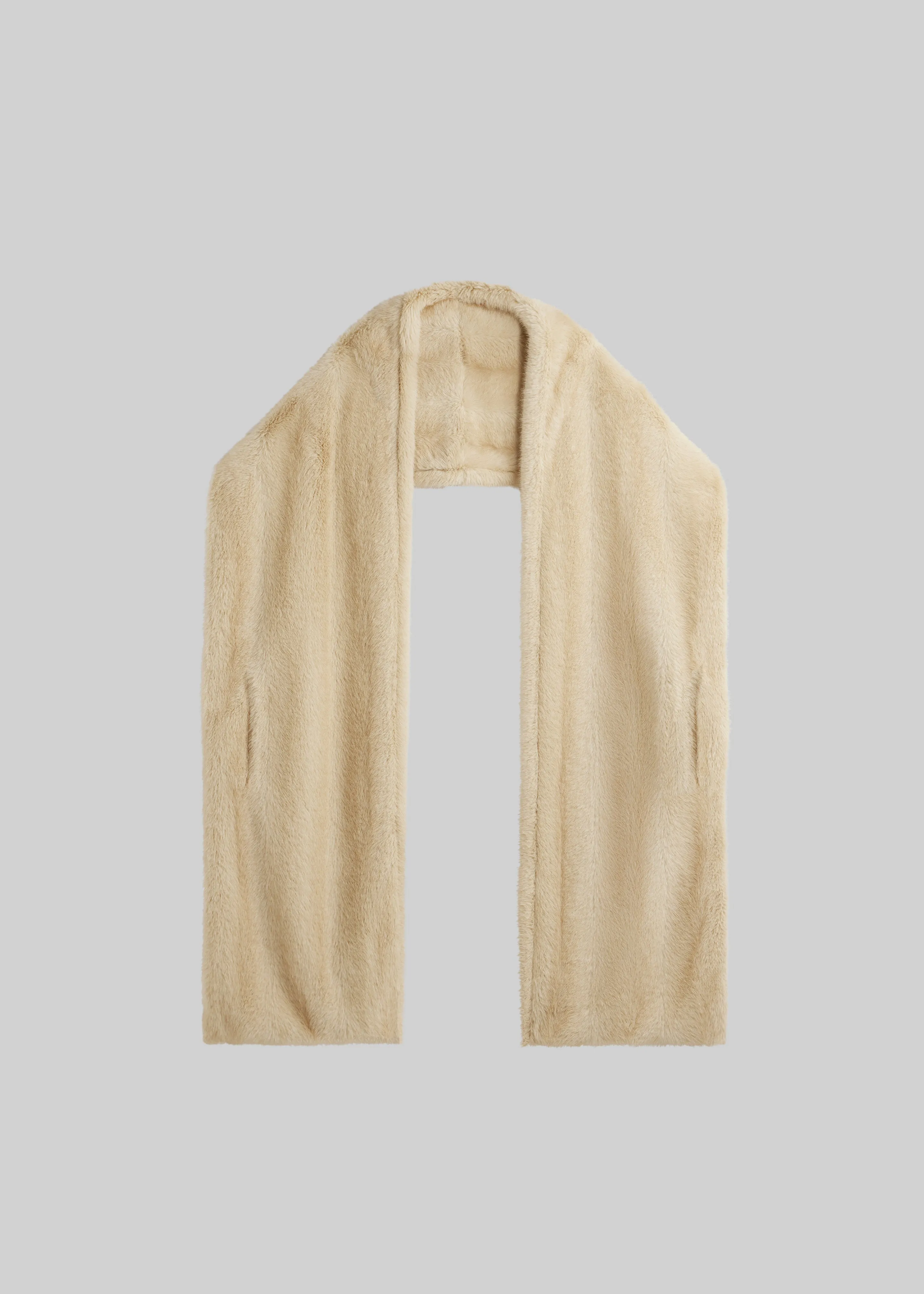Ciasa Faux Fur Scarf - Beige sold by Frankie Shop product image thumbnail 2
