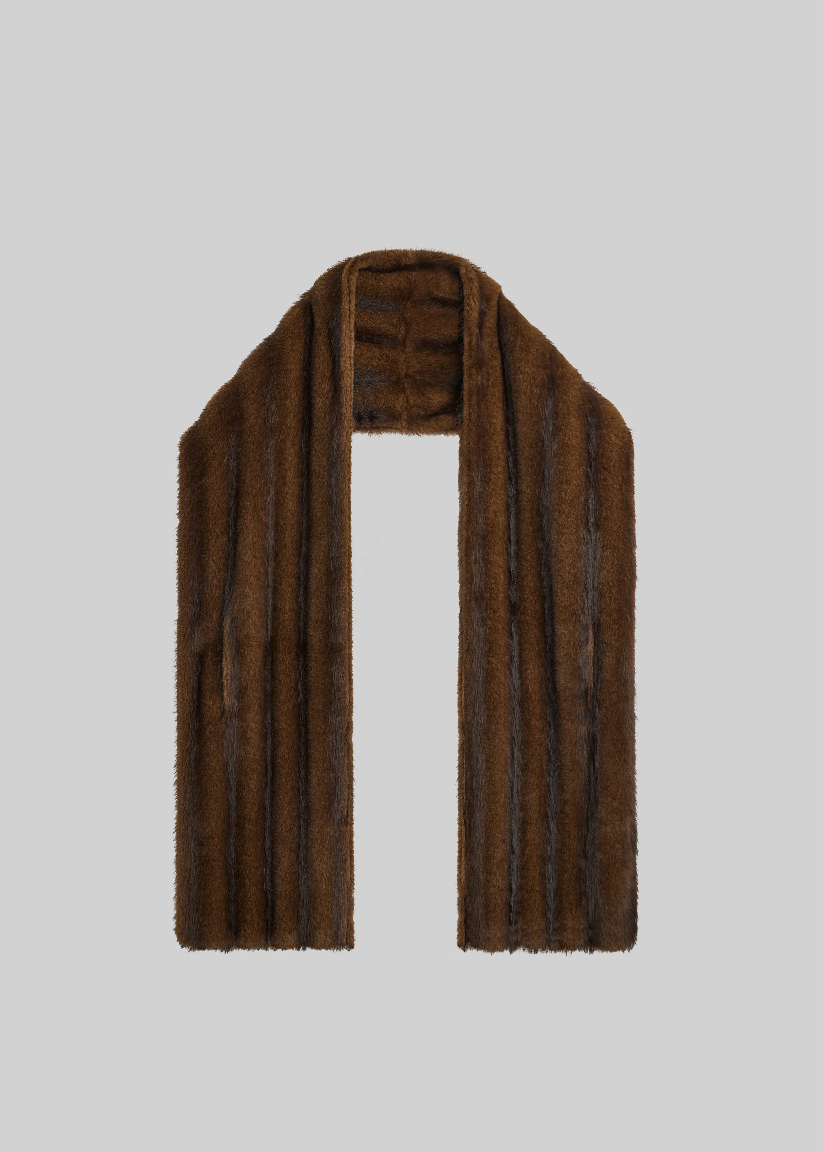 Ciasa Faux Fur Scarf - Brown sold by Frankie Shop product image thumbnail 3