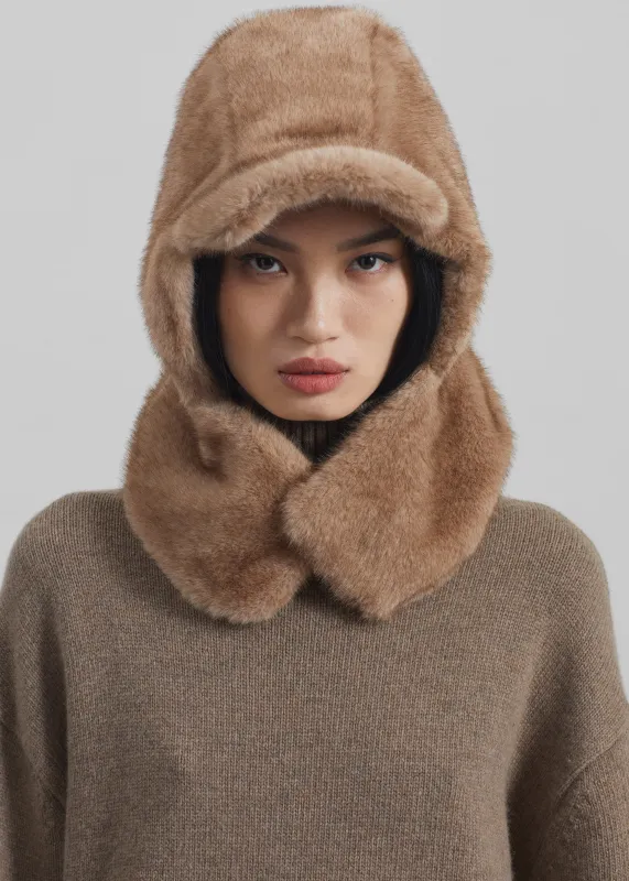 Kallio Faux Fur Hood - Light Brown made by Frankie Shop
