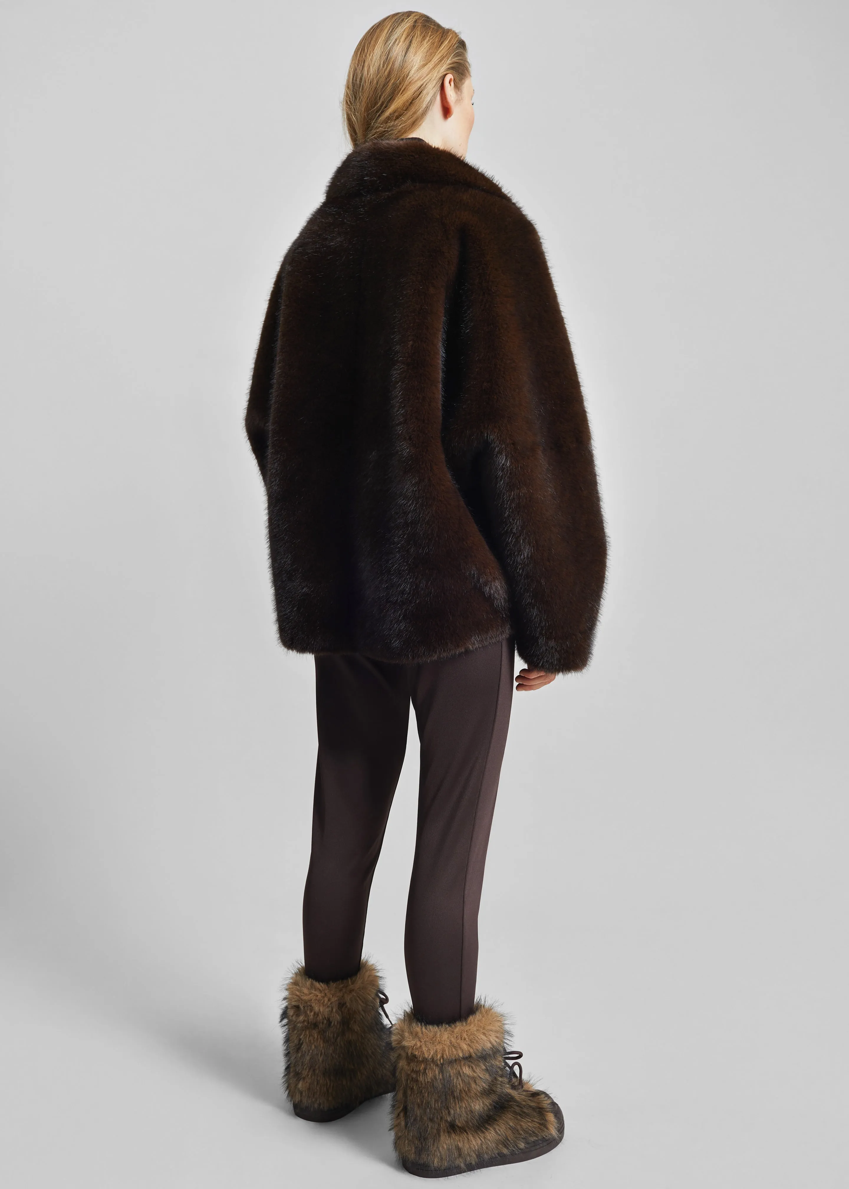 Senja Faux Fur Jacket - Dark Brown sold by Frankie Shop product image thumbnail 5