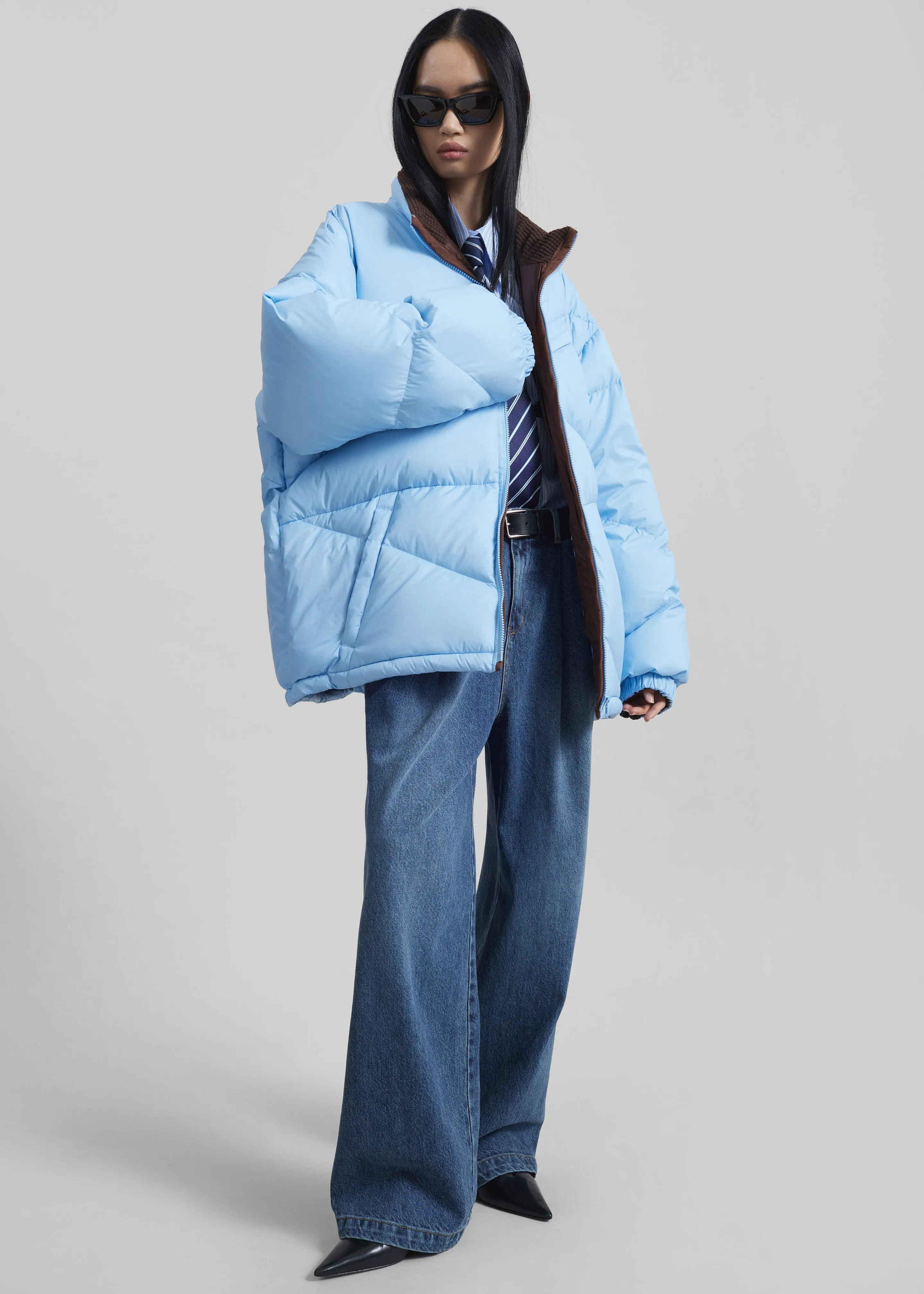 Orino Oversized Puffer Jacket - Blue sold by Frankie Shop product image thumbnail 5