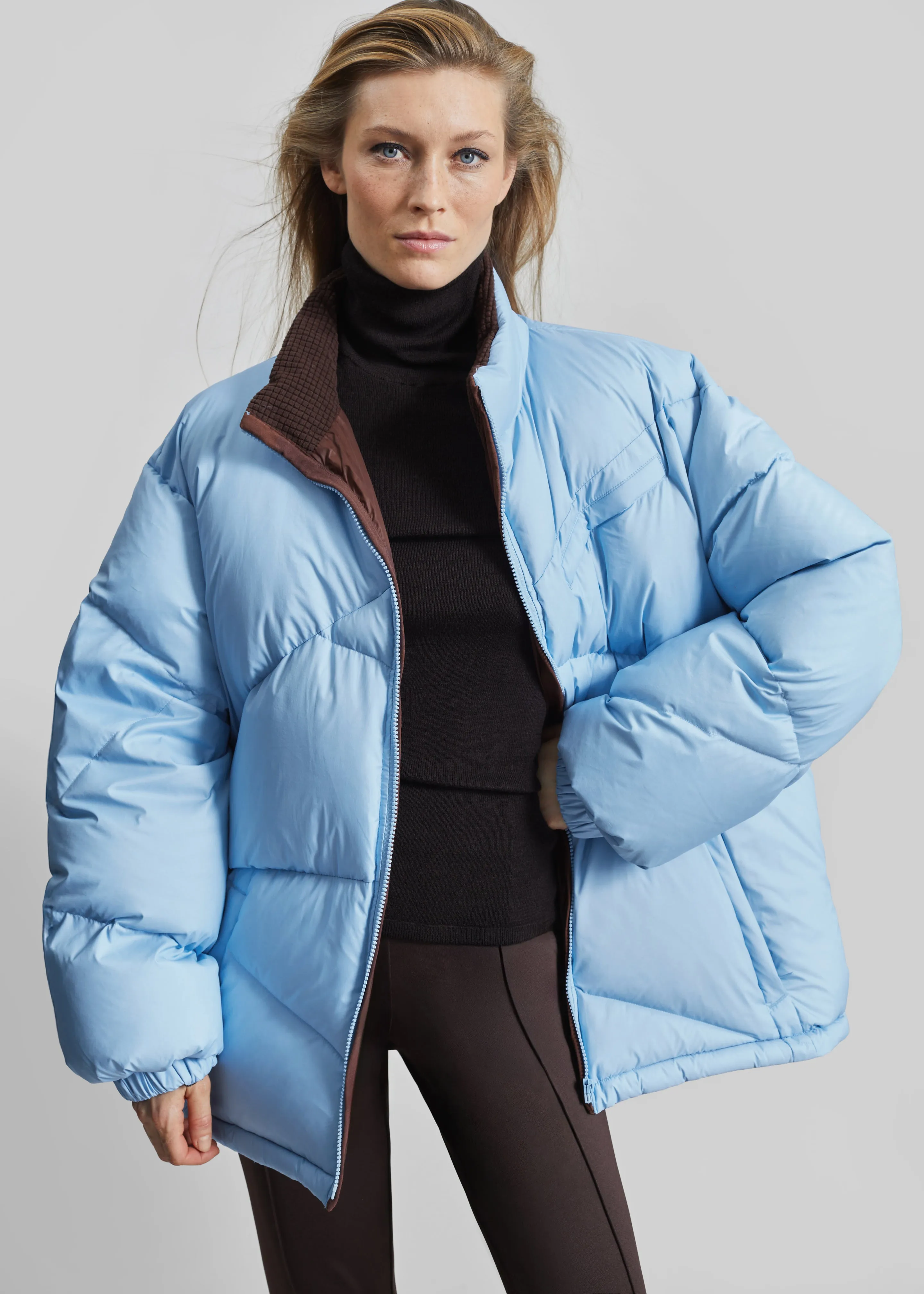 Orino Oversized Puffer Jacket - Blue sold by Frankie Shop product image thumbnail 2