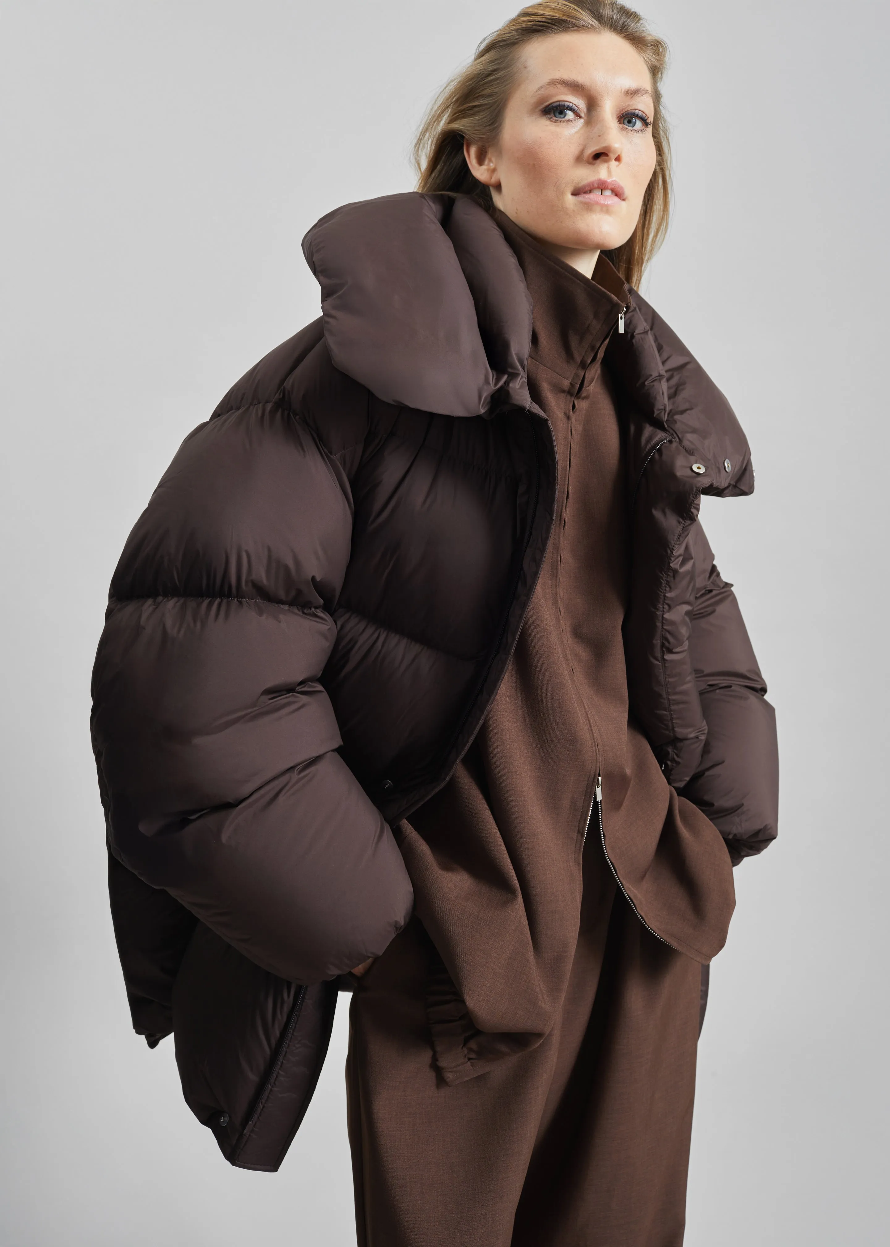 Ortler Puffer Jacket - Brown sold by Frankie Shop product image thumbnail 4