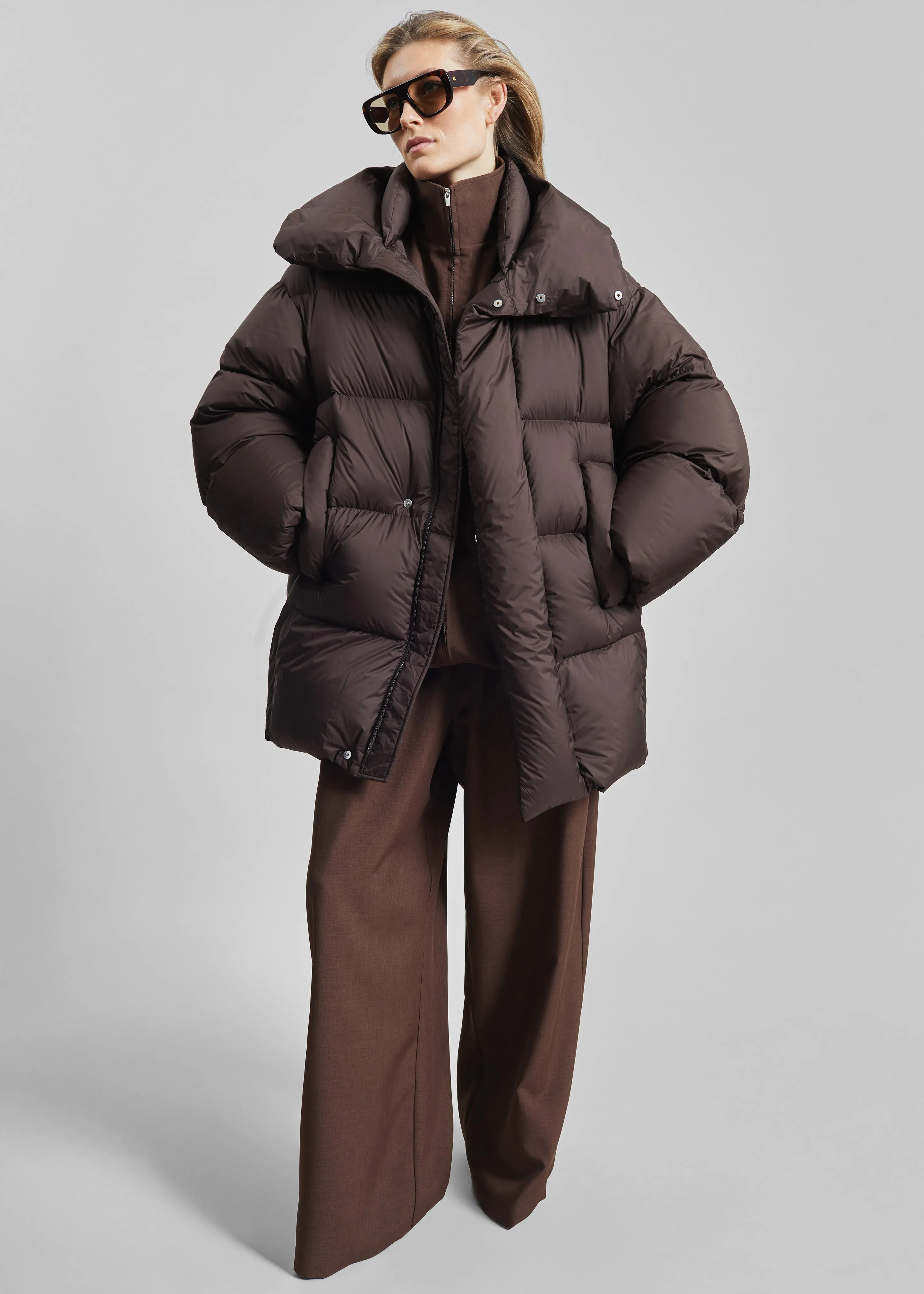 Ortler Puffer Jacket - Brown sold by Frankie Shop product image thumbnail 3