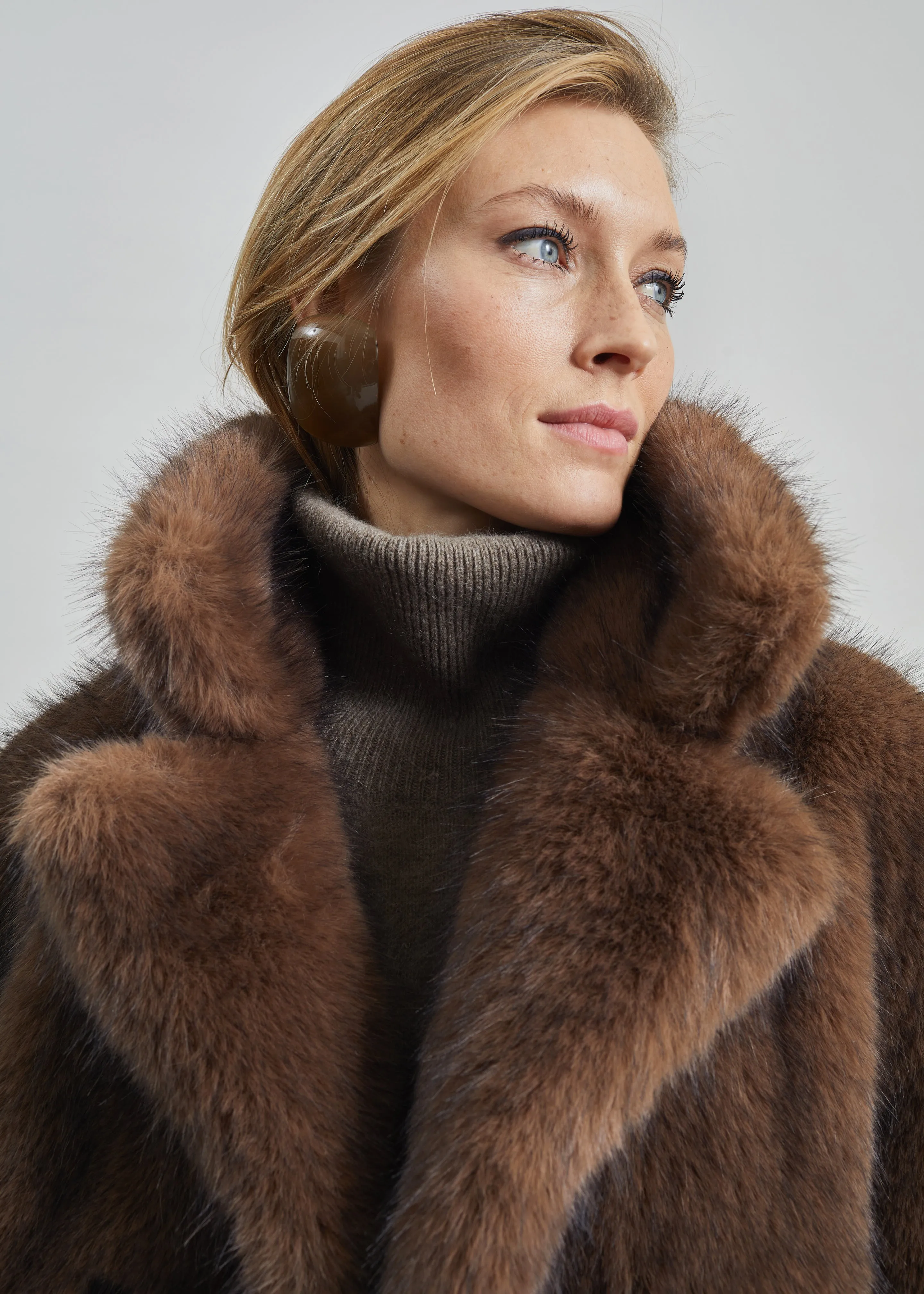 Adamello Faux Fur Short Coat - Brown sold by Frankie Shop product image thumbnail 3