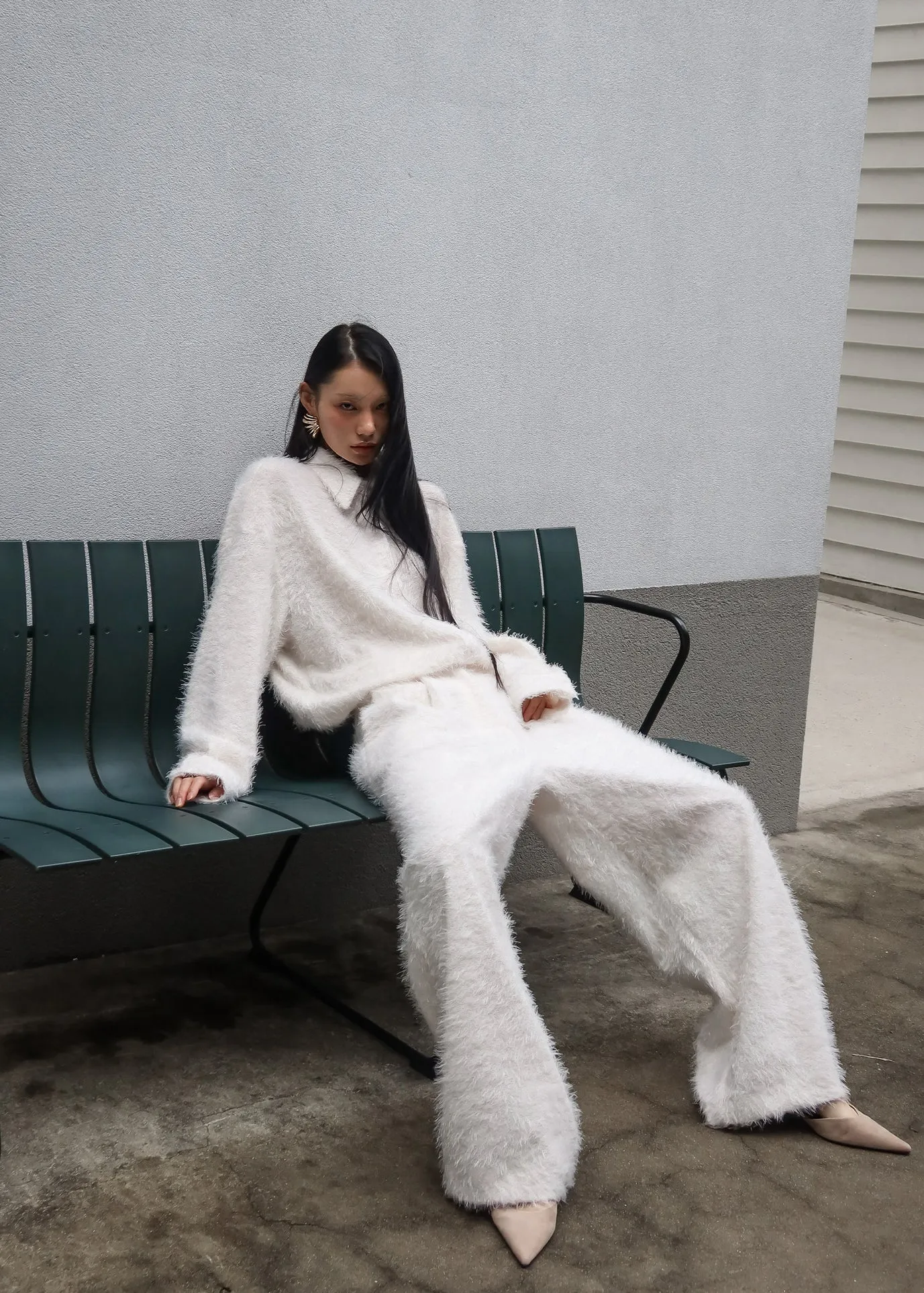 Melker Furry Pants - Off White sold by Frankie Shop product image thumbnail 2