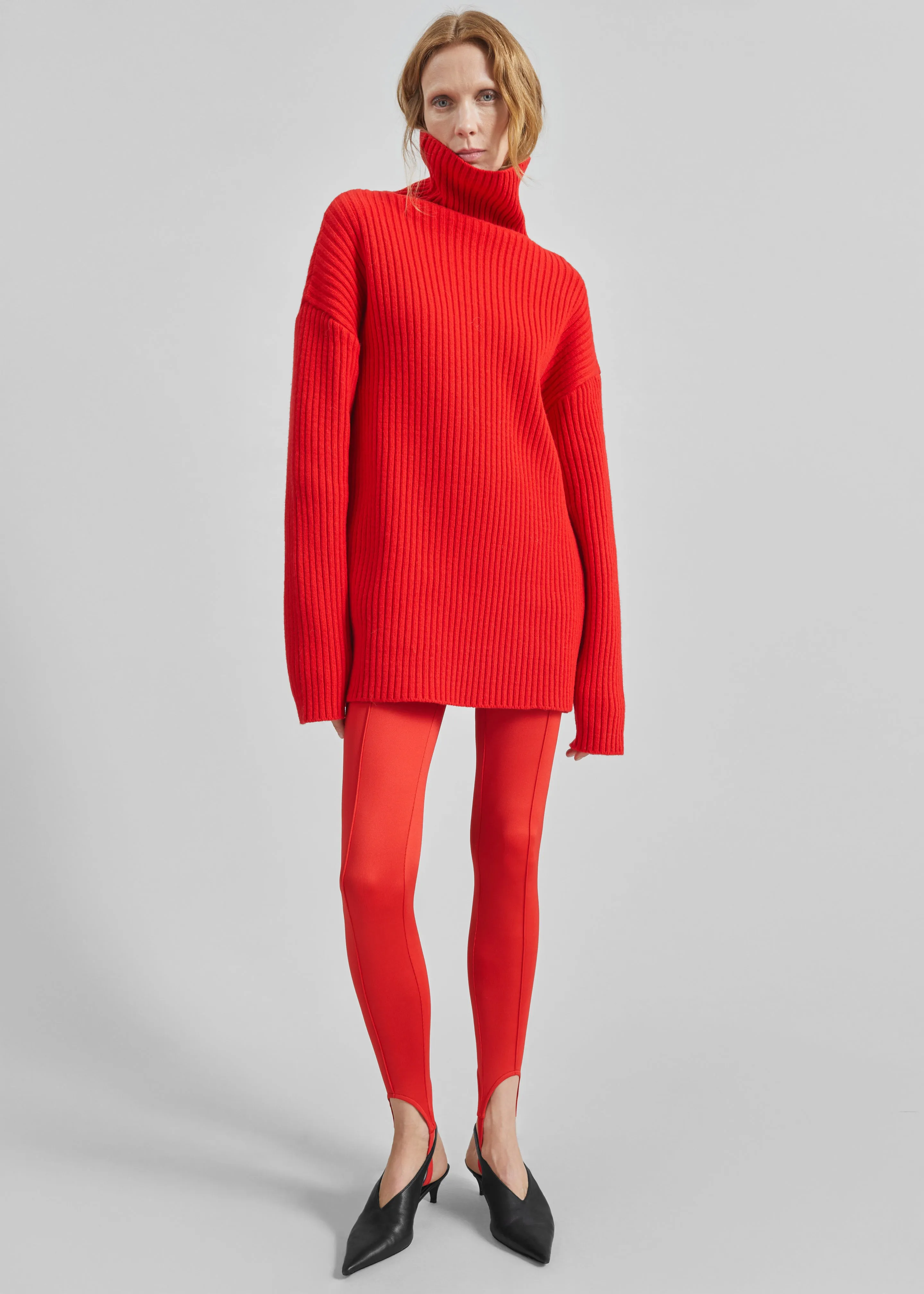 Caserta Stirrup Leggings - Red sold by Frankie Shop product image thumbnail 3