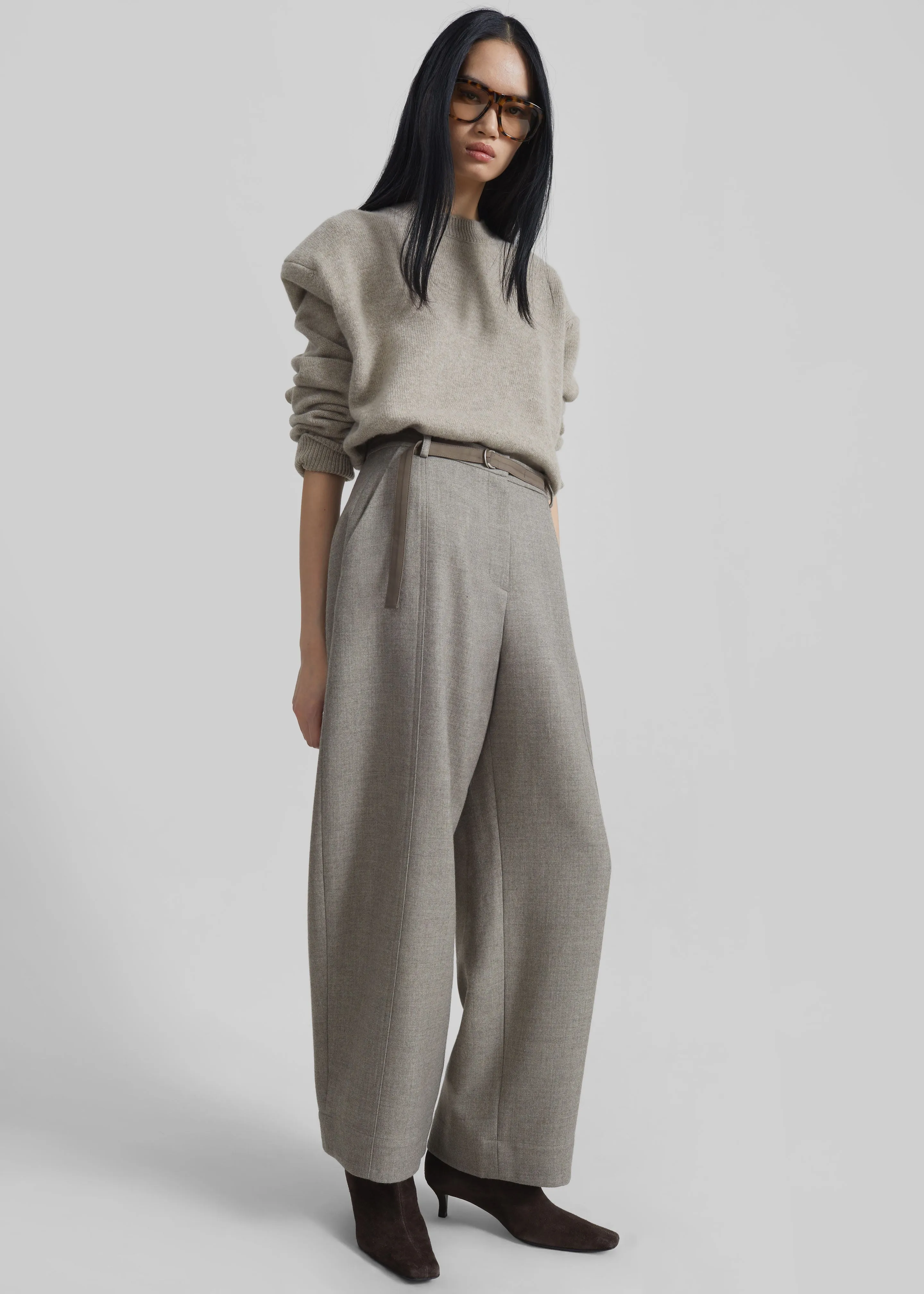 Sanve Tapered Leg Pants - Beige Melange sold by Frankie Shop product image thumbnail 5