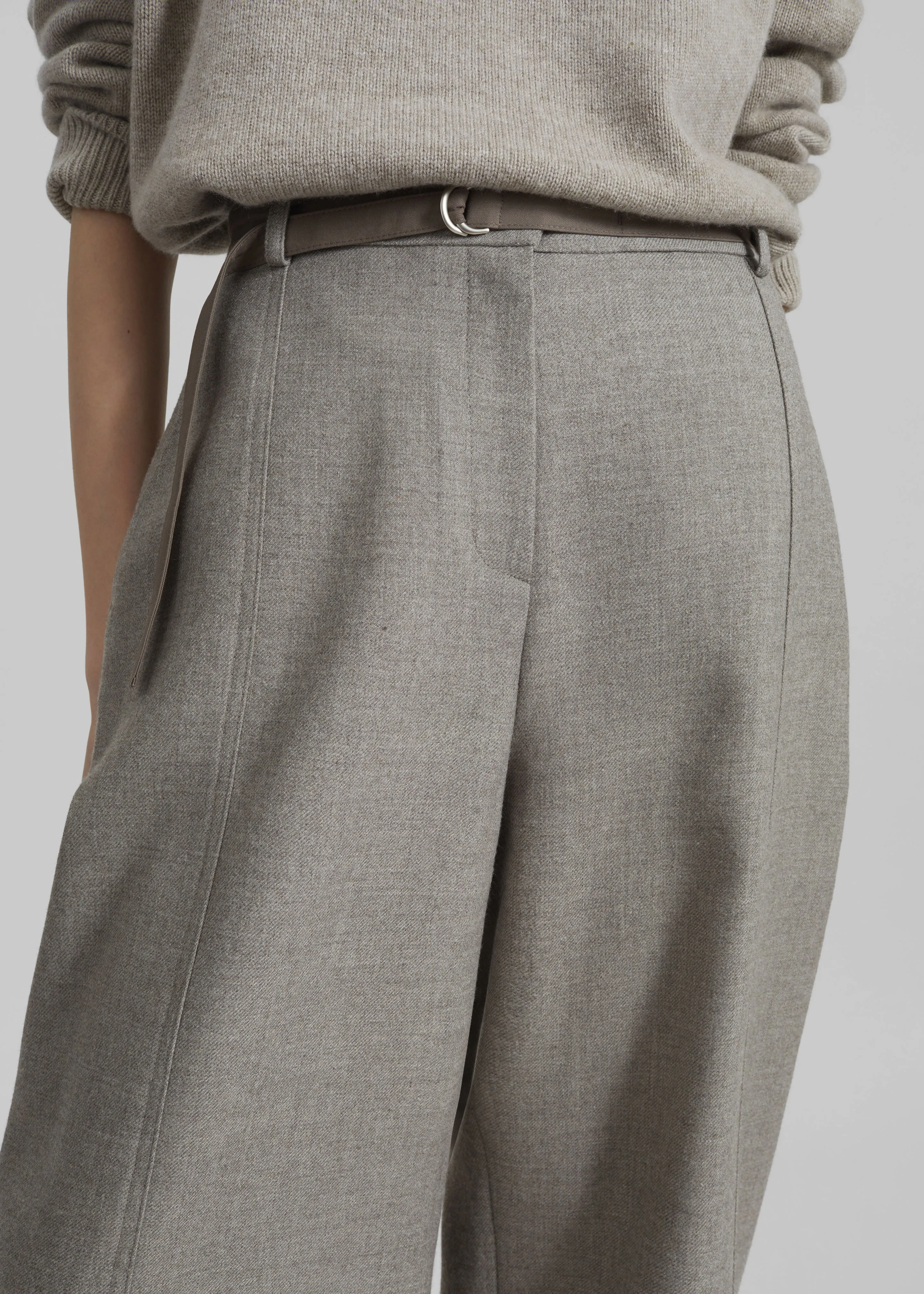 Sanve Tapered Leg Pants - Beige Melange sold by Frankie Shop product image thumbnail 3