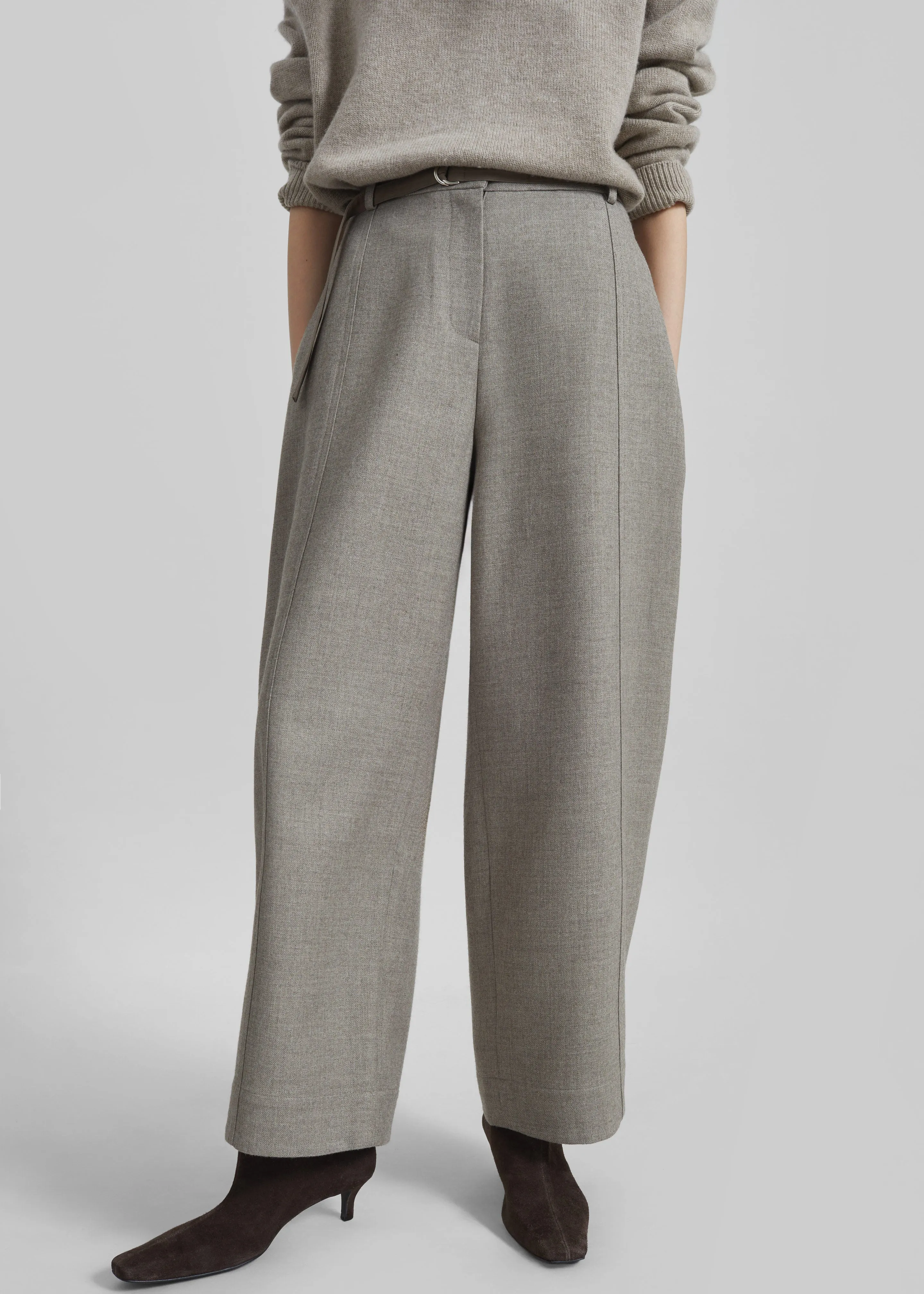 Sanve Tapered Leg Pants - Beige Melange sold by Frankie Shop product image thumbnail 2