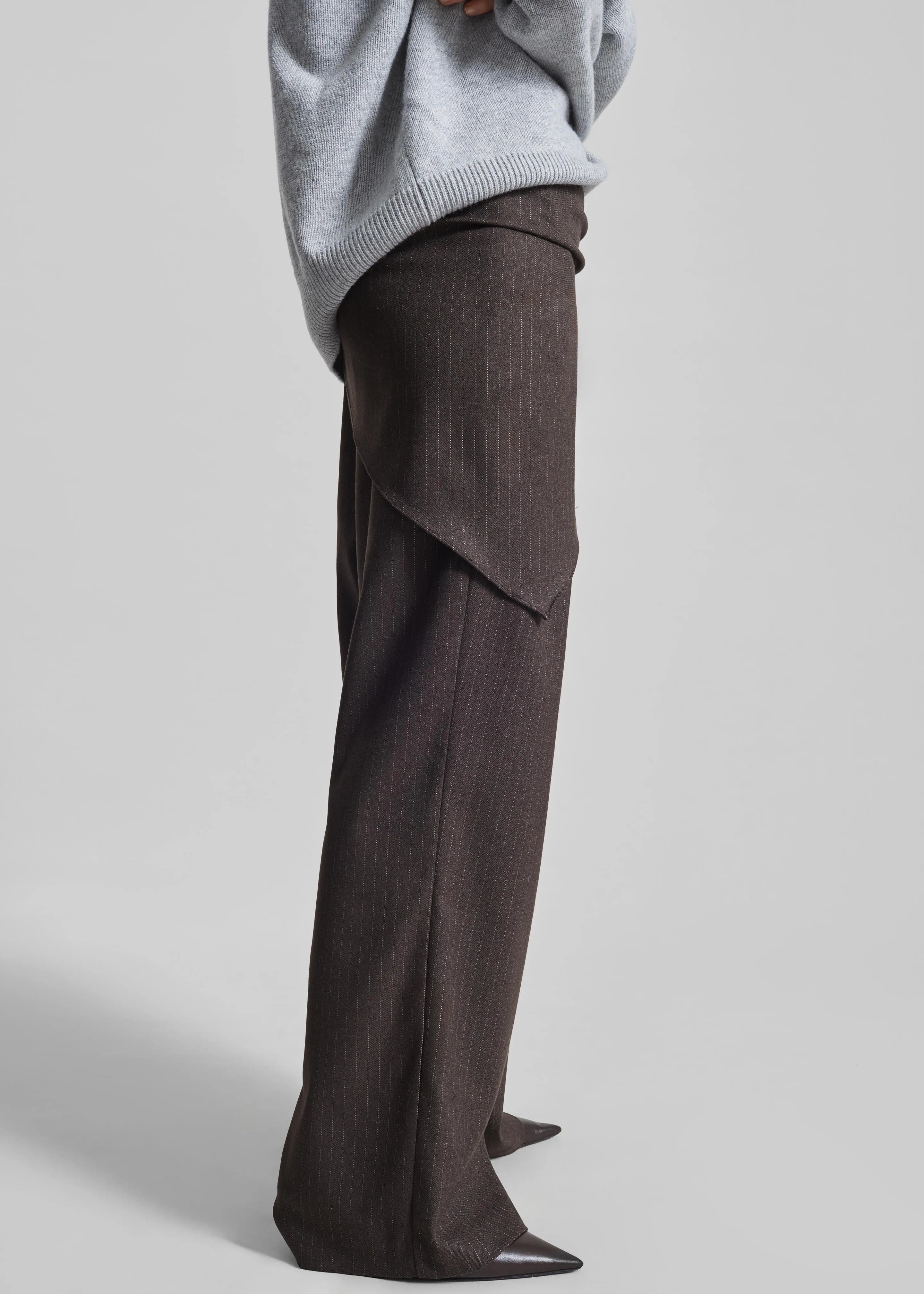 Rovigo Scarf Wrap Pants - Brown Stripe sold by Frankie Shop product image thumbnail 5