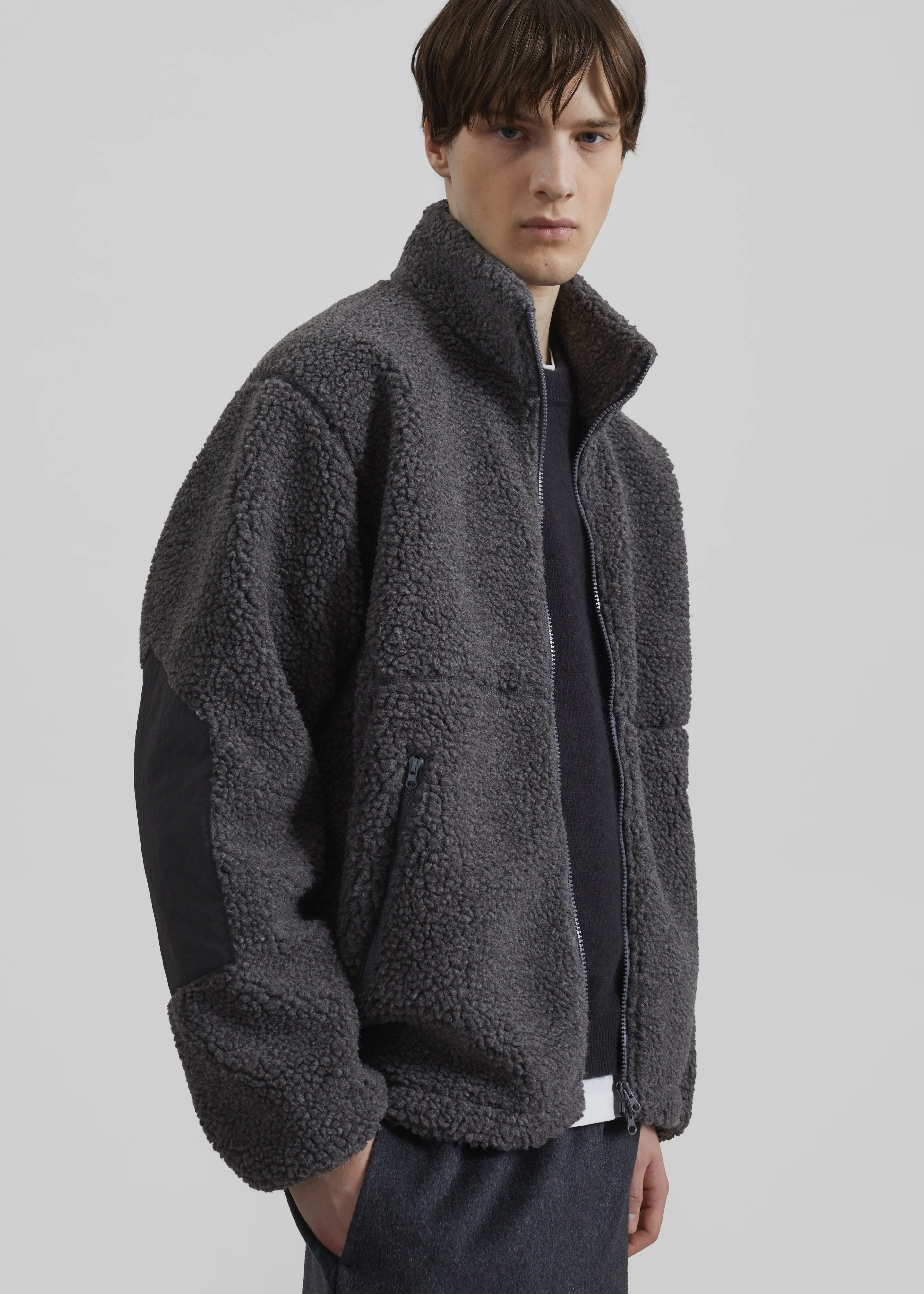 Lucan Fleece Jacket - Grey sold by Frankie Shop product image thumbnail 5