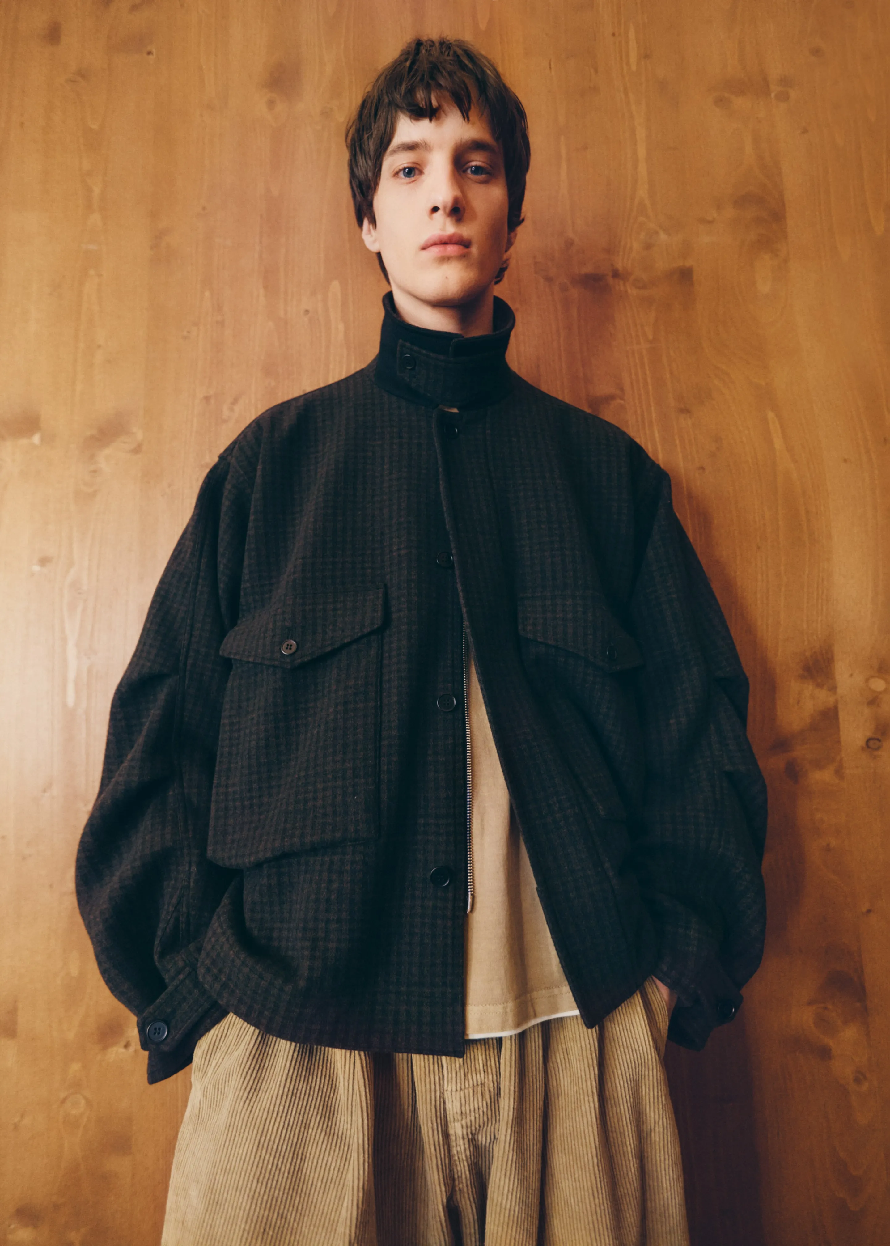 Dashiell Boxy Jacket - Black/Brown sold by Frankie Shop