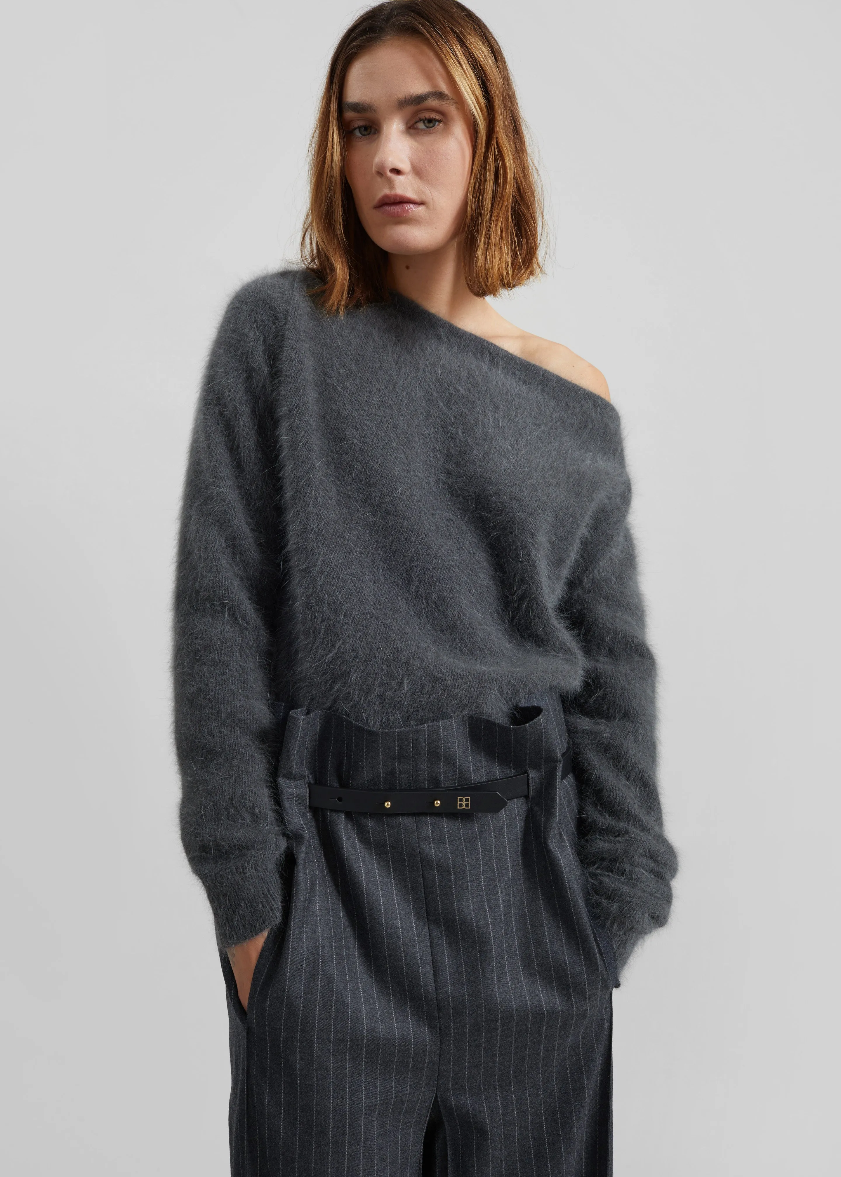 Almere Fuzzy Sweater - Dark Grey sold by Frankie Shop product image thumbnail 3