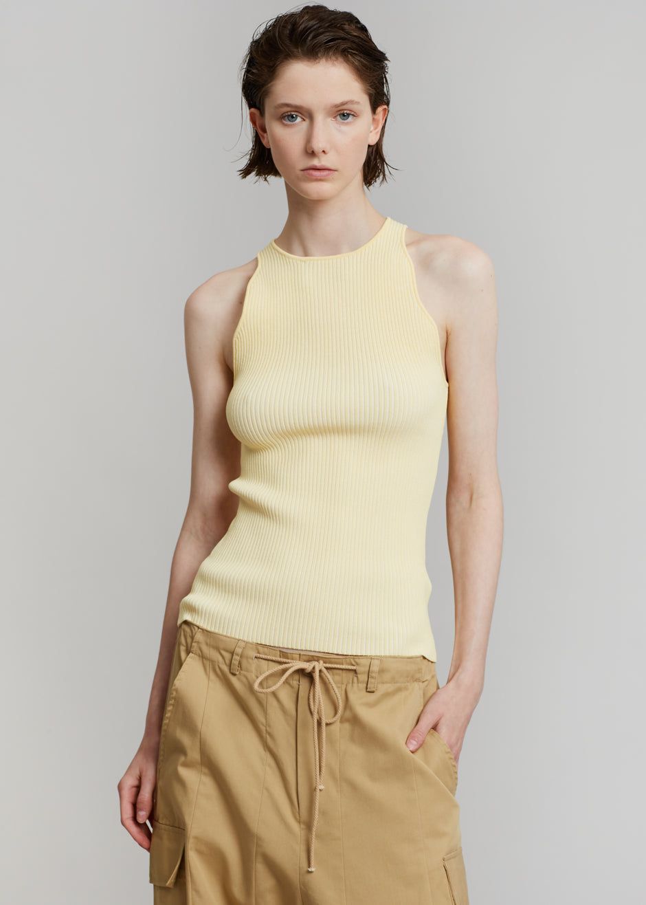 GANNI Sleeveless Knit Top - Flan sold by Frankie Shop