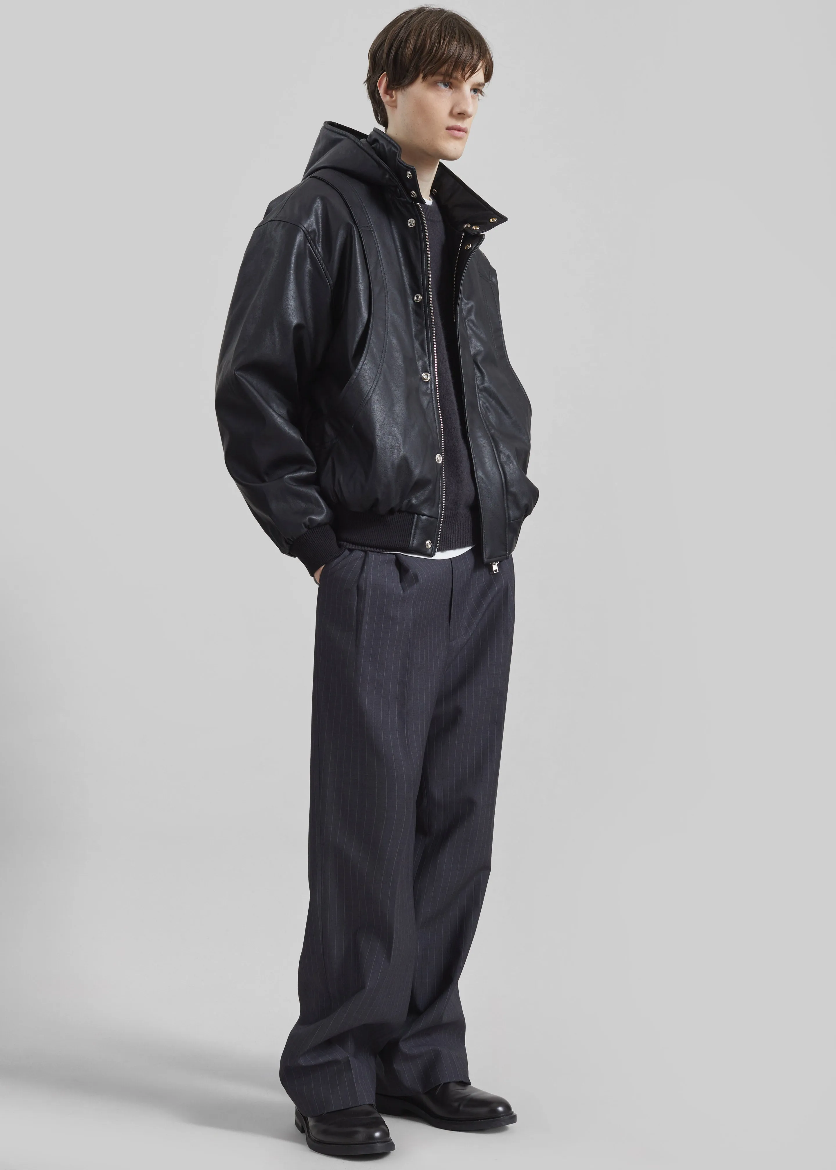 Risor Faux Leather Jacket - Black sold by Frankie Shop product image thumbnail 3