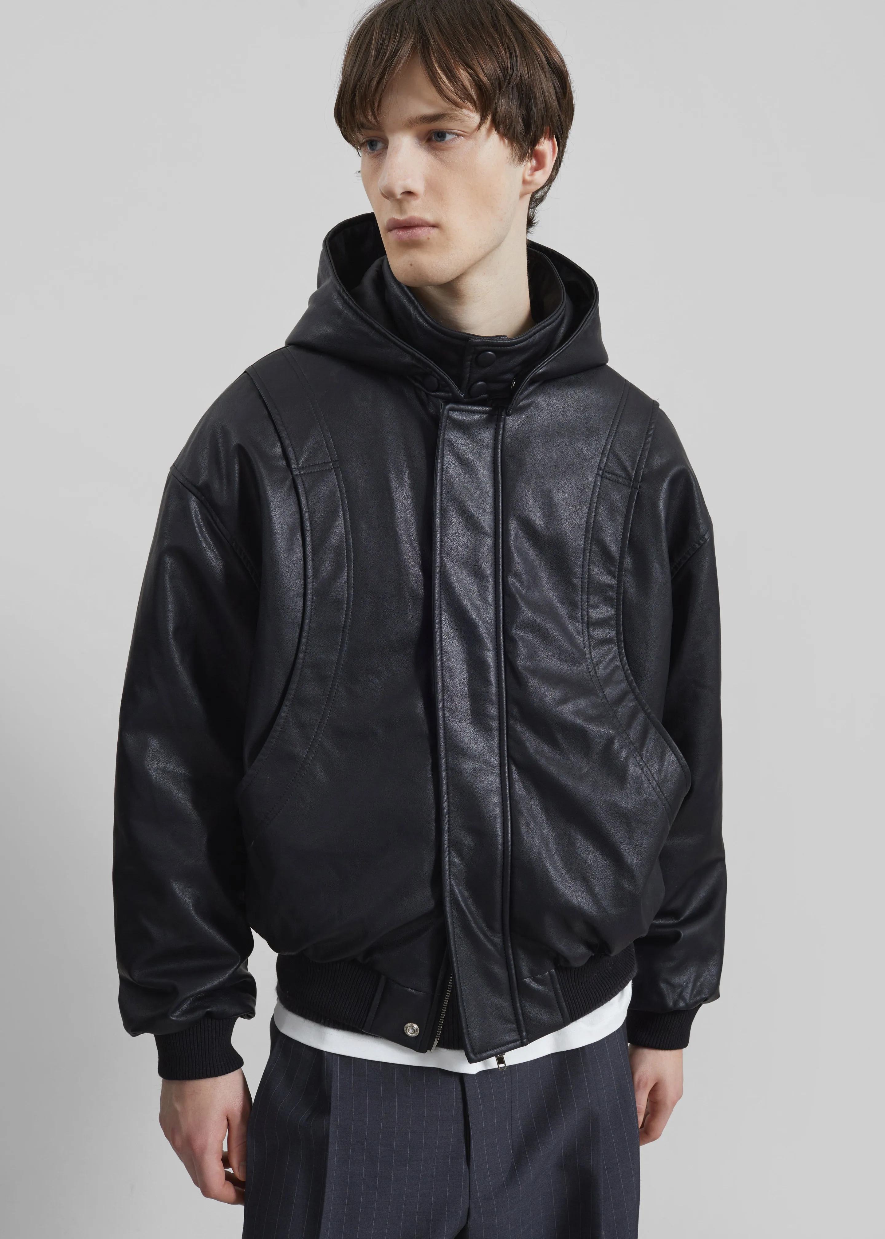 Risor Faux Leather Jacket - Black sold by Frankie Shop product image thumbnail 2