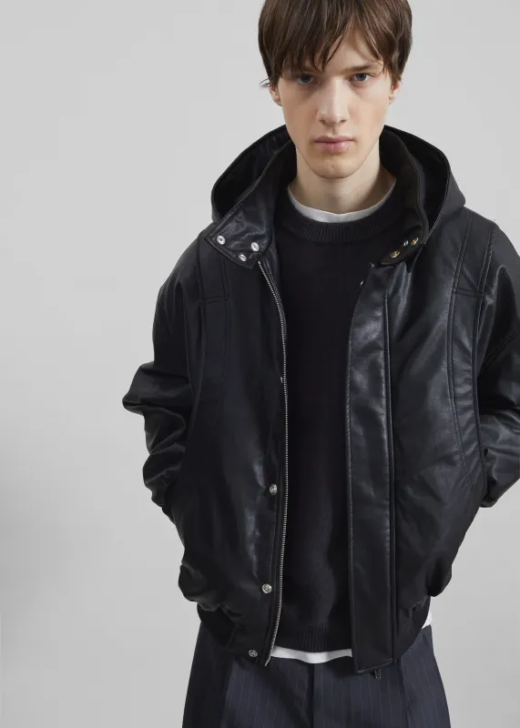 Risor Faux Leather Jacket - Black made by Frankie Shop