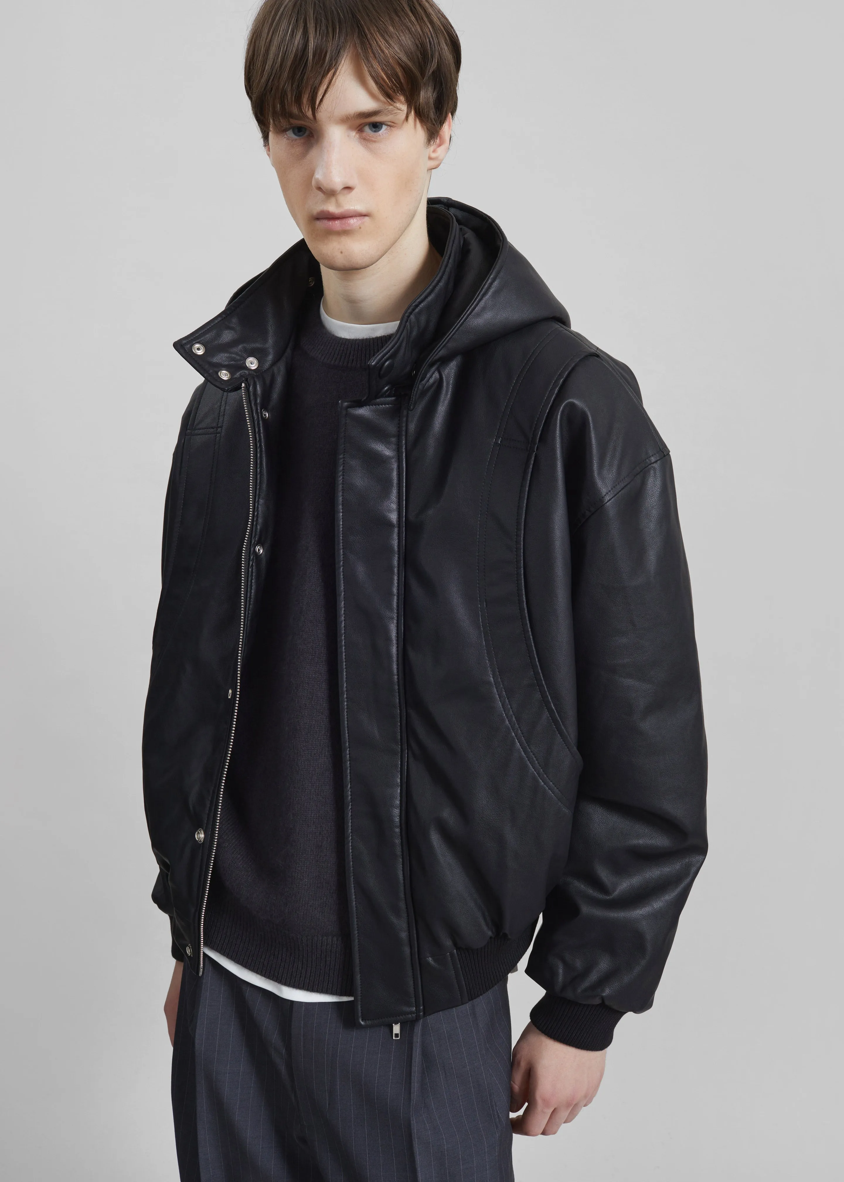 Risor Faux Leather Jacket - Black sold by Frankie Shop product image thumbnail 5