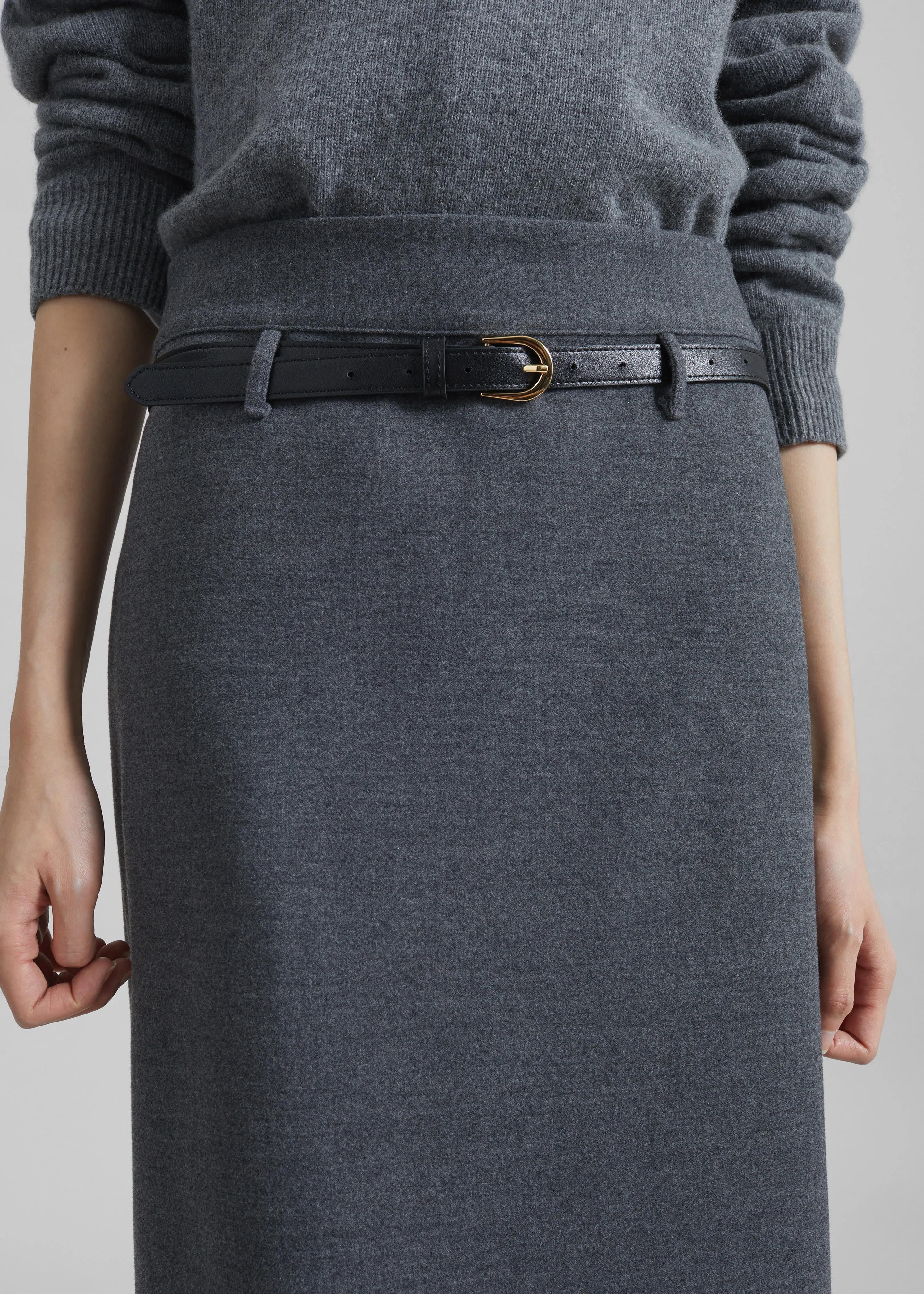 Mauvilly Belted Pencil Skirt - Grey sold by Frankie Shop product image thumbnail 4